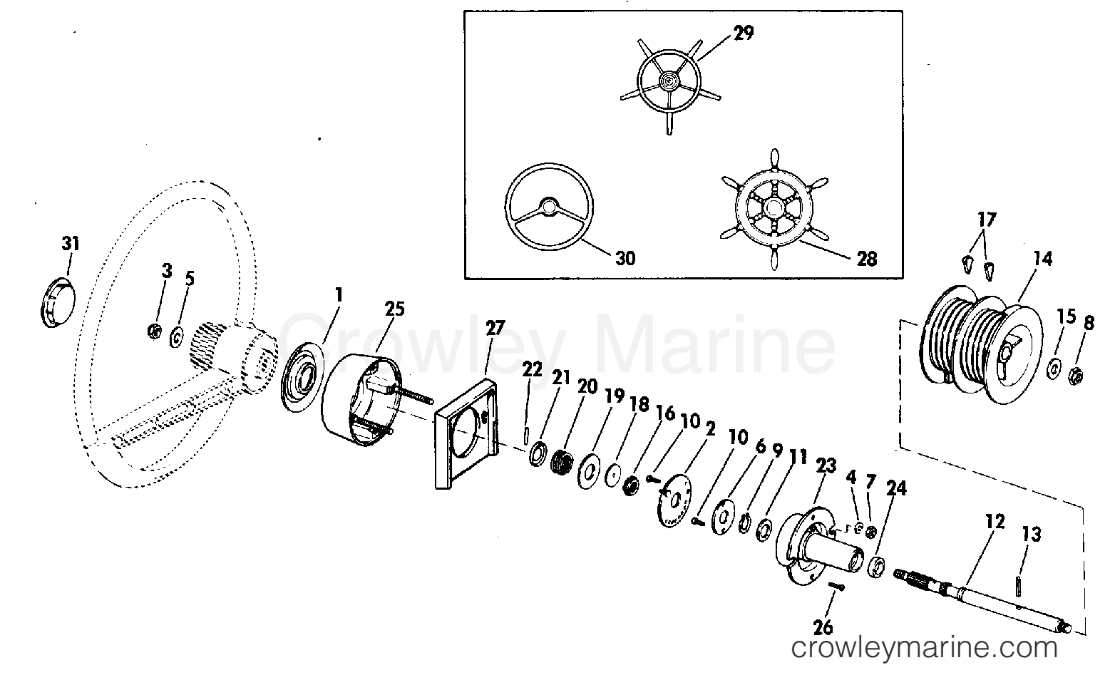 1976 Rigging Accessories - Steering - STEERING KIT-ROPE
