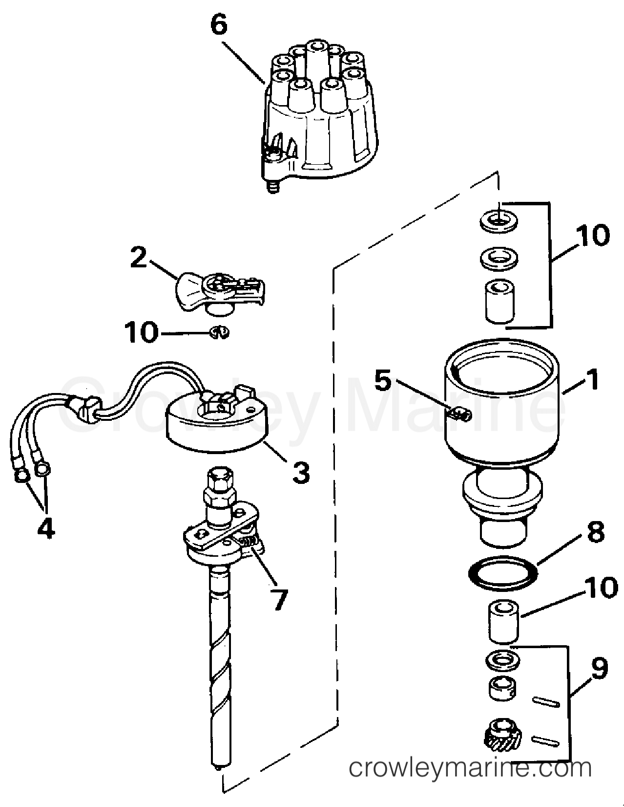1993 Stern Drive 5 - 502BPRJVB - DISTRIBUTOR