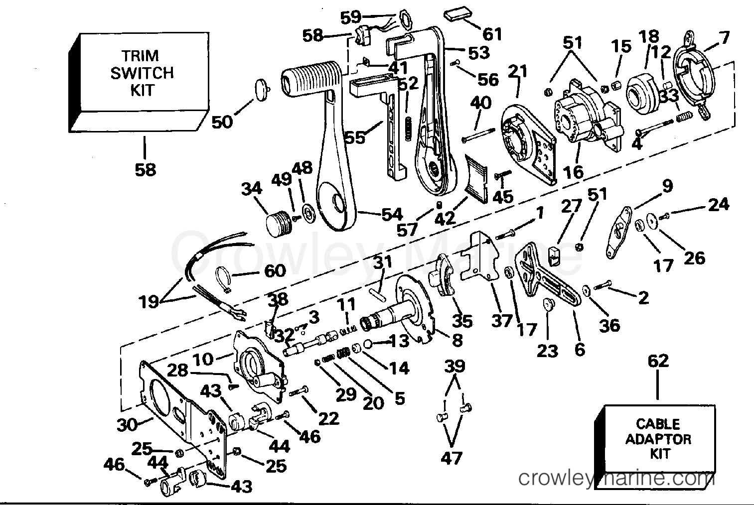 1995 Rigging Accessories - Remote Controls - REMOTE CONTROL - CONCEALED SIDE MOUNT