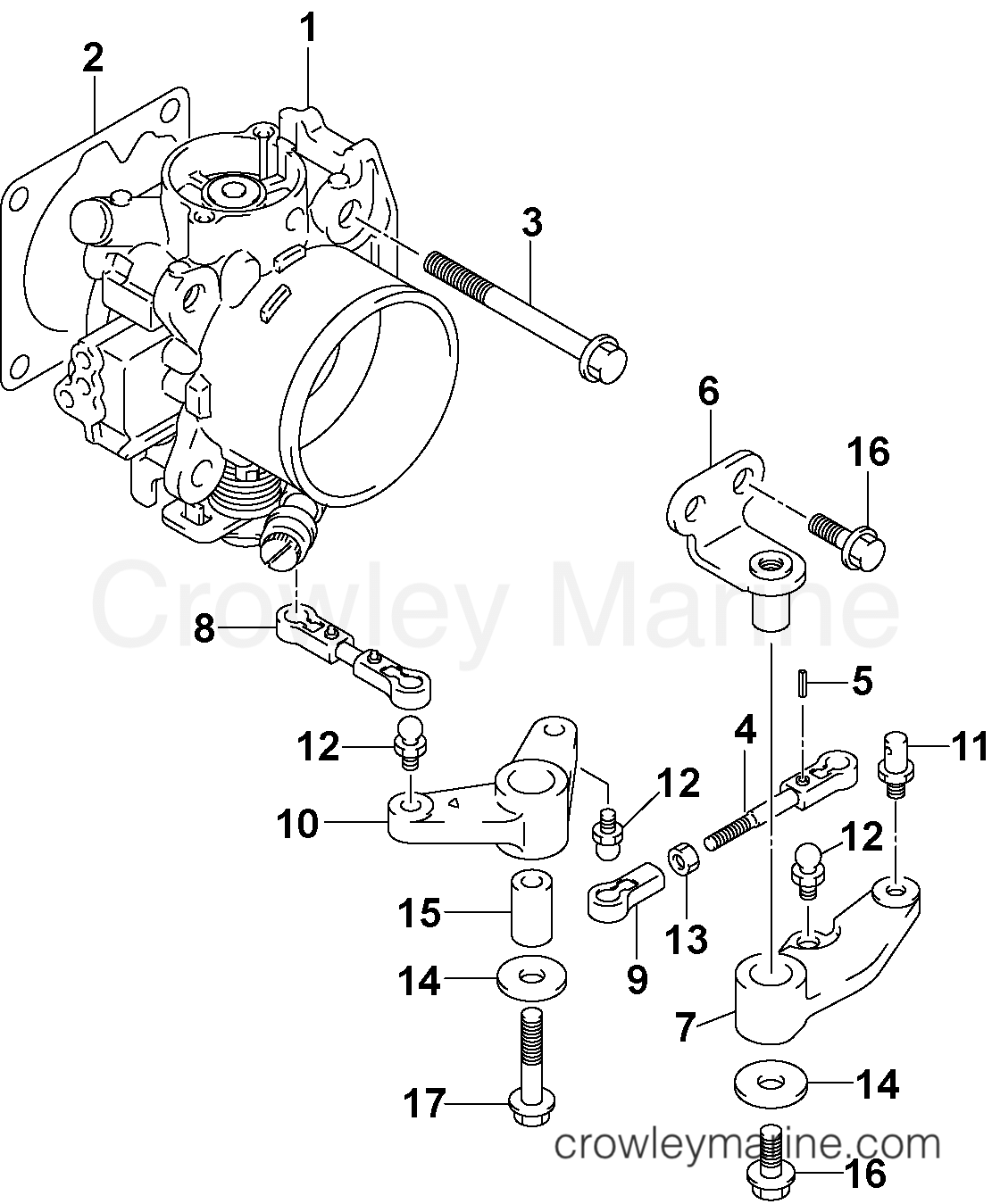 2004 Outboard 140 - J140PL4SRC - THROTTLE BODY