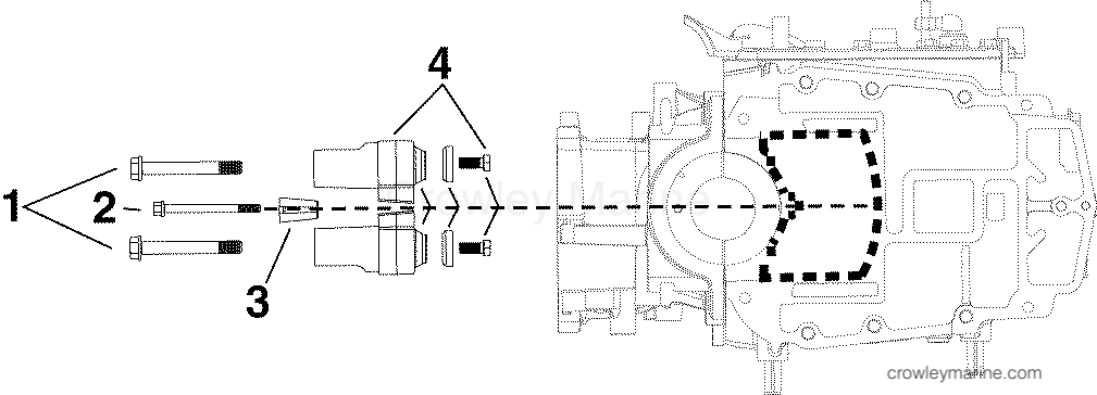 2004 Outboard 90 - E90DPLSRC - UPPER ENGINE MOUNT