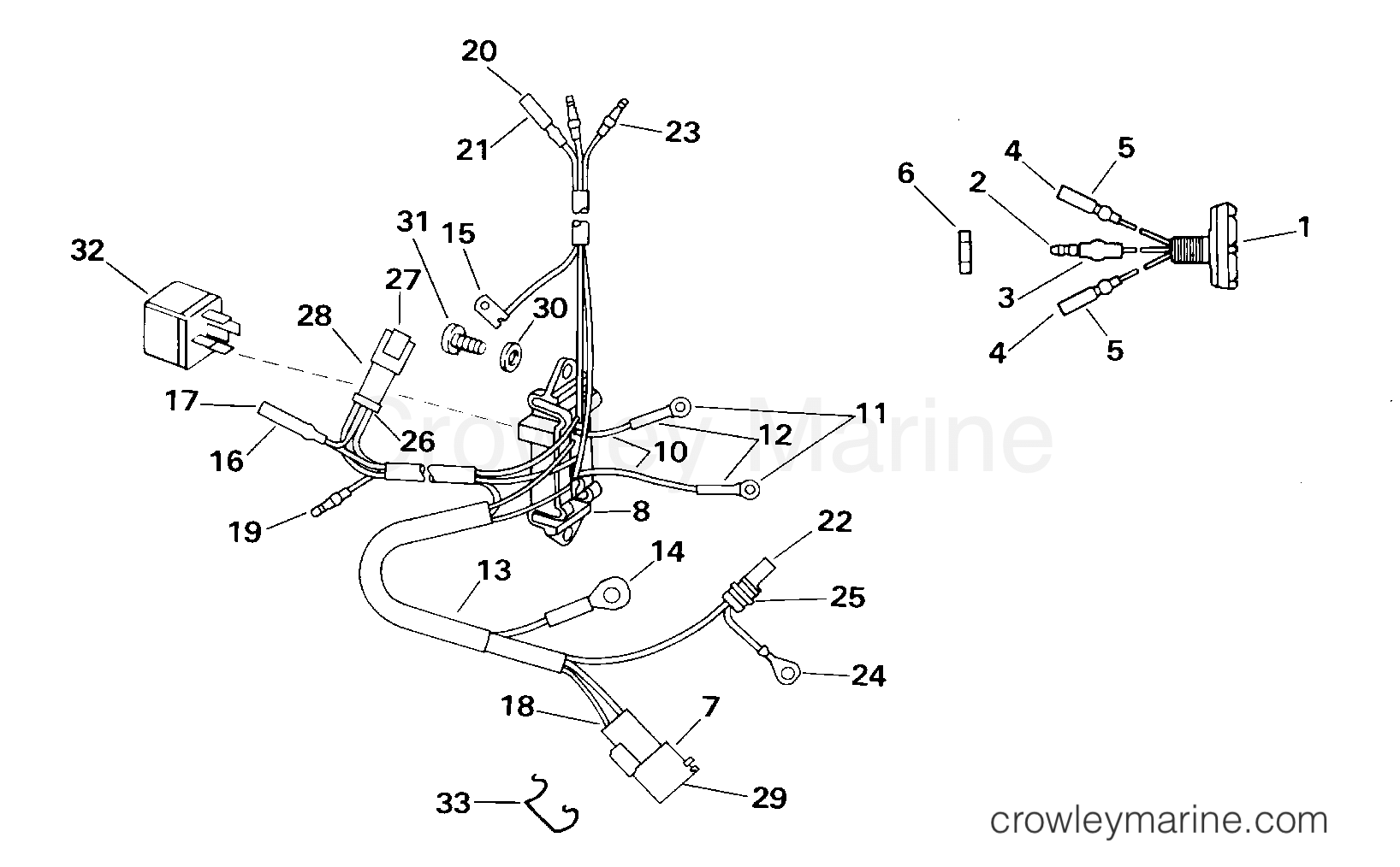 POWER TRIM/TILT ELECTRICAL 2000 Outboard 70 BJ70PLSSD Crowley Marine