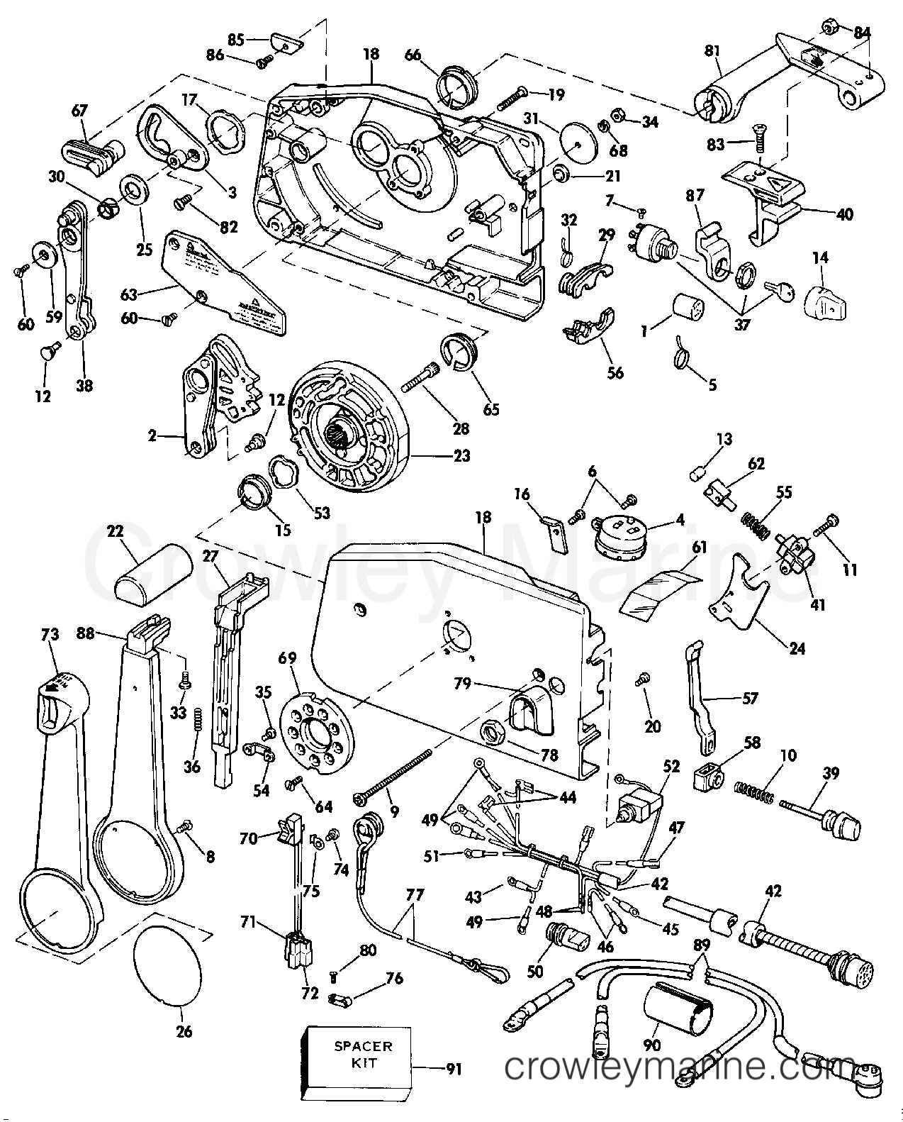 1986 Outboard 275 - CJ275TXCDC - REMOTE CONTROL