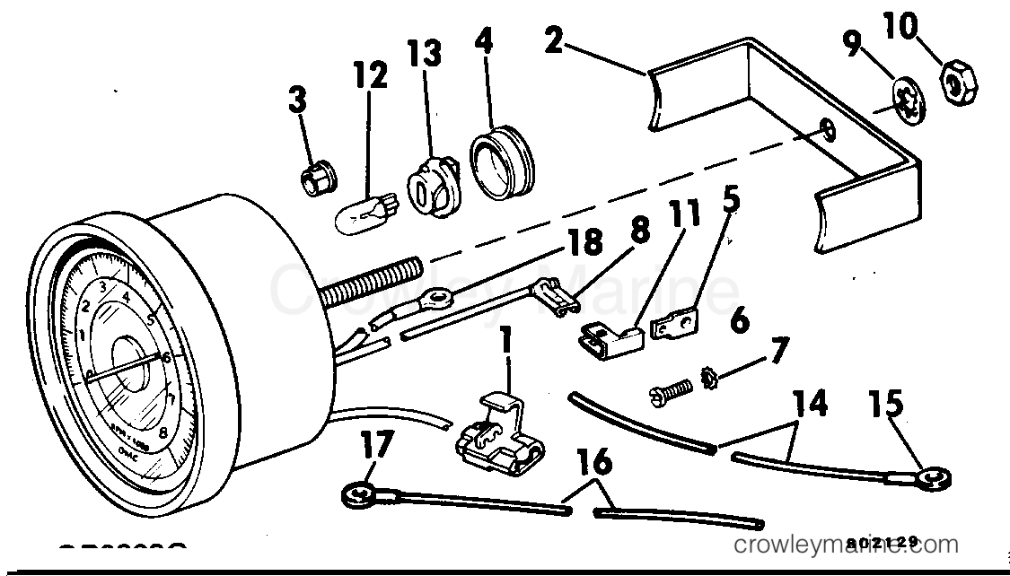 1981 Rigging Accessories - Instruments - TACHOMETER KIT - FLUSH MOUNT