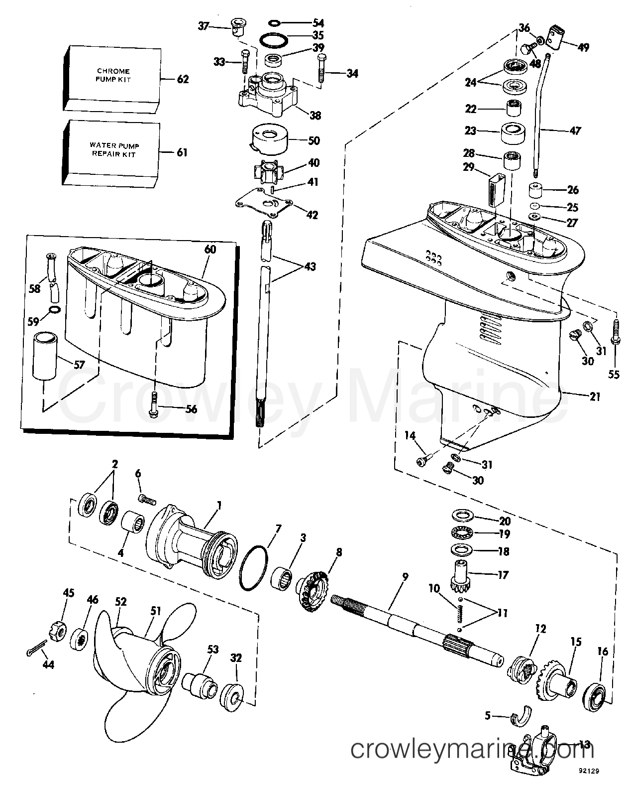 1980 Outboard 15 - J15RLCSD - GEARCASE