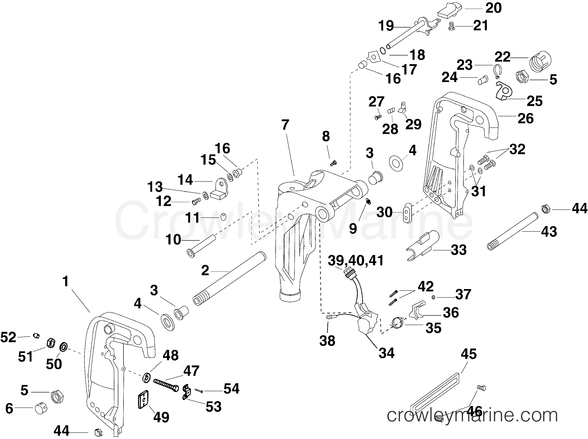 2007 Outboard 60 - E60DPLSUM - SWIVEL BRACKET