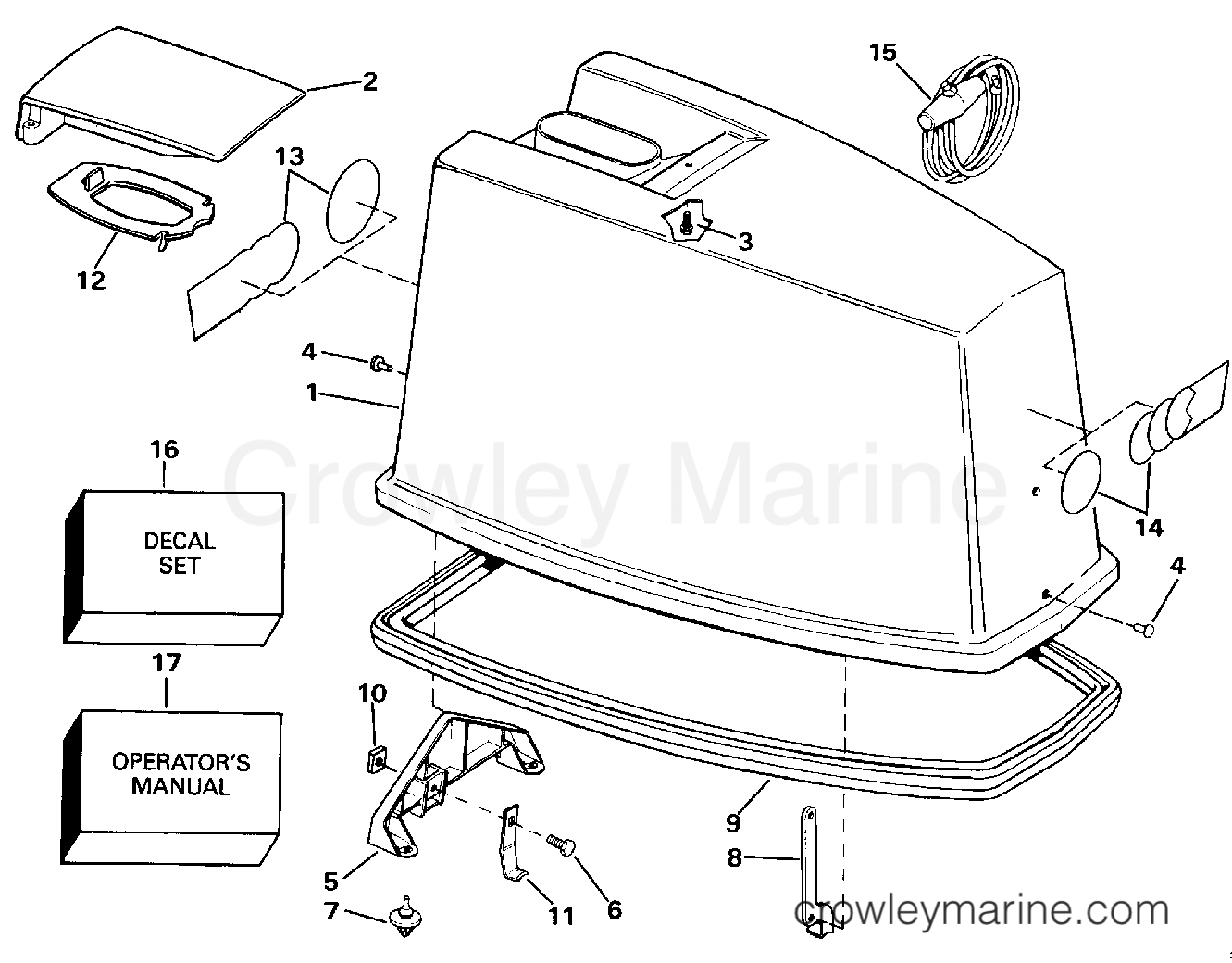1992 Outboard 65 - J65WMLENE - ENGINE COVER