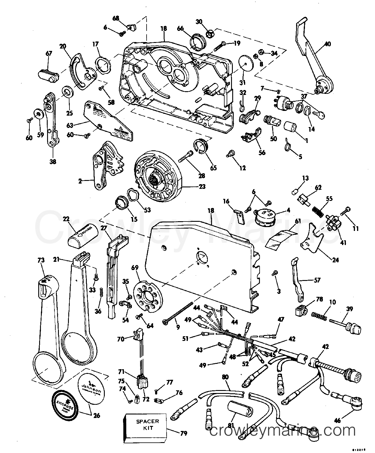 1981 Evinrude Outboards 150 - E150TRLCIA REMOTE CONTROL section
