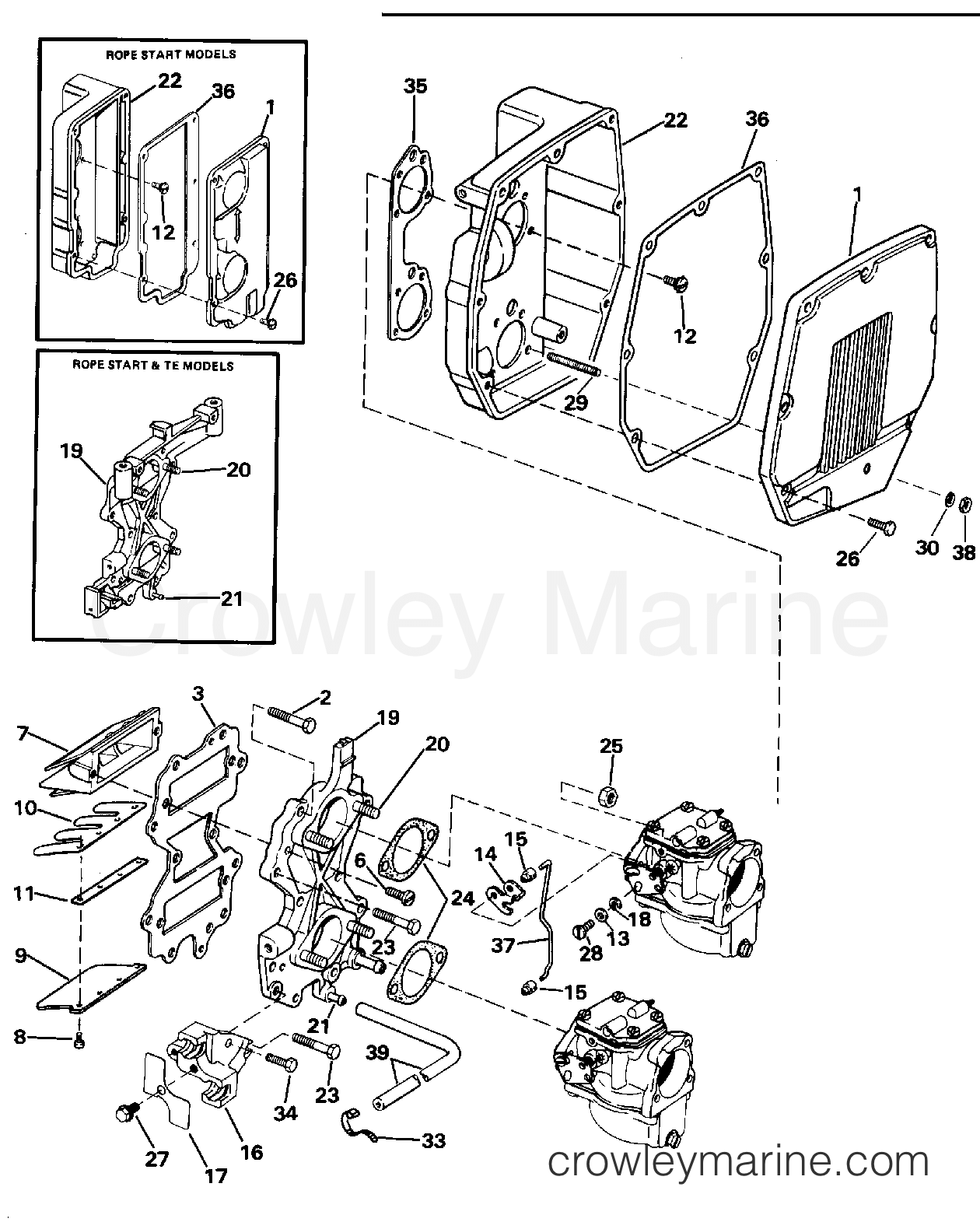 1995 Outboard 40 - E40TLEOD - INTAKE MANIFOLD