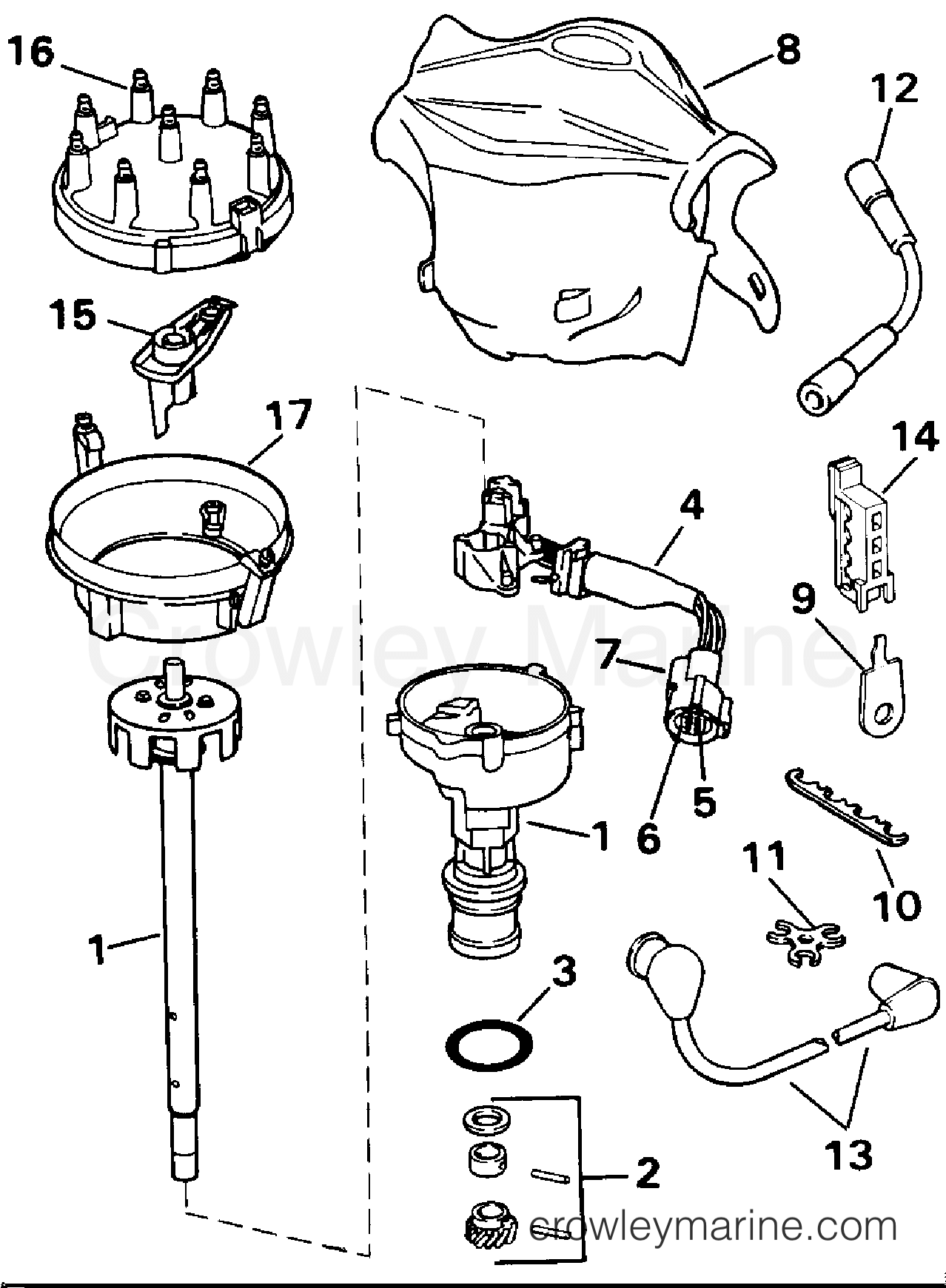 1993 Stern Drive 5.8 - 58FAPLJVB - DISTRIBUTOR