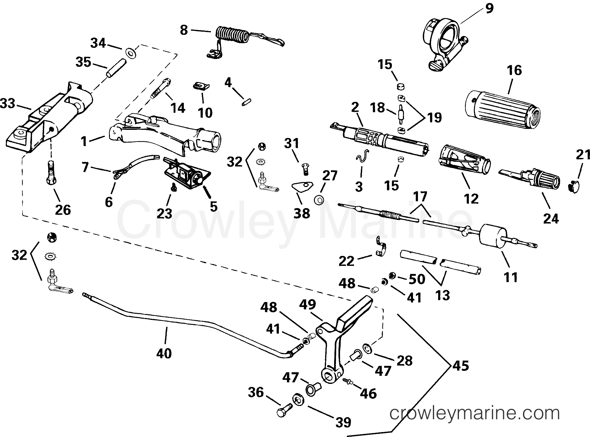 2004 Outboard 30 - J30MLSRC - STEERING ARM