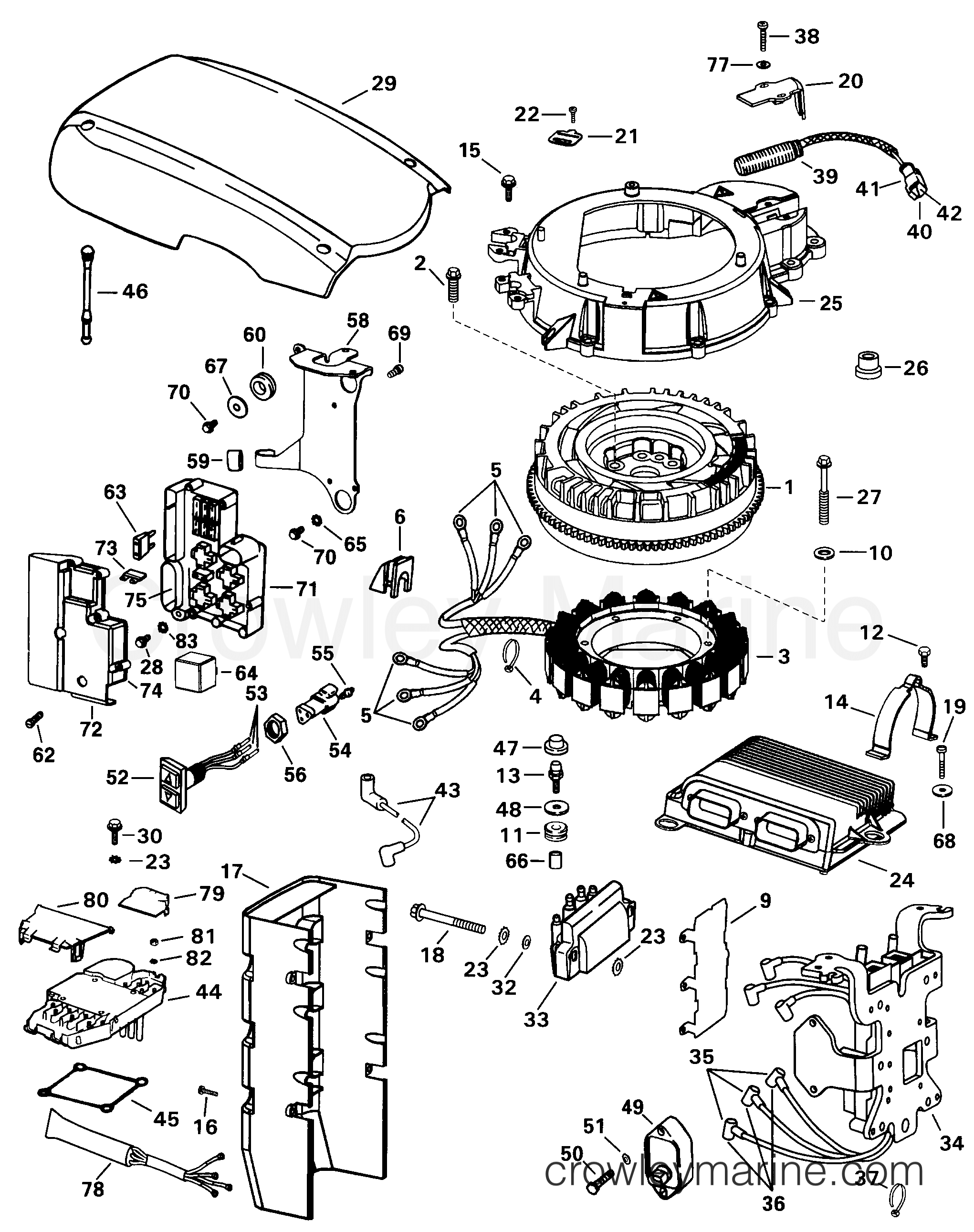 IGNITION SYSTEM 1997 Johnson Outboards 150 J150ILEUC Crowley Marine