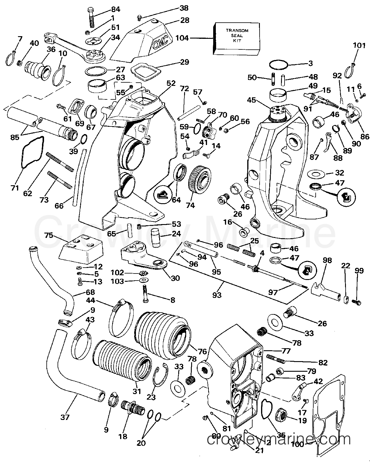1987 Stern Drive 5.7 - 574APSRC - TRANSOM MOUNT