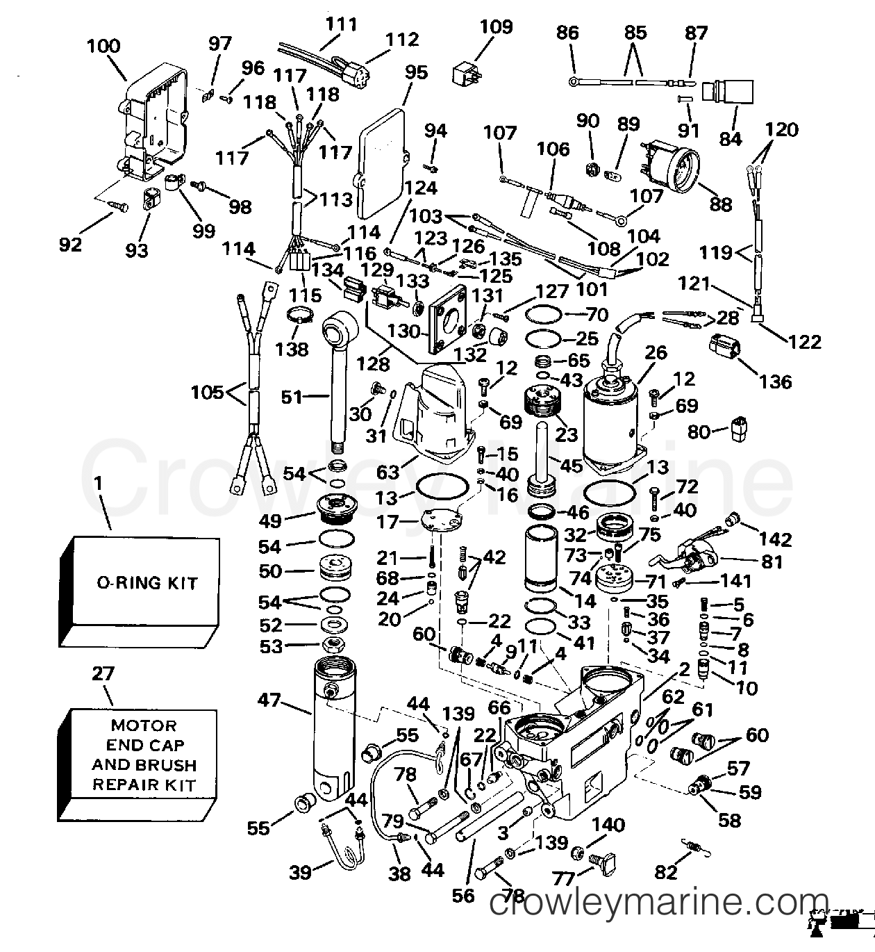 1995 Rigging Parts Accessories - Power Trim & Tilt - POWER TRIM/TILT - 60 THRU 115