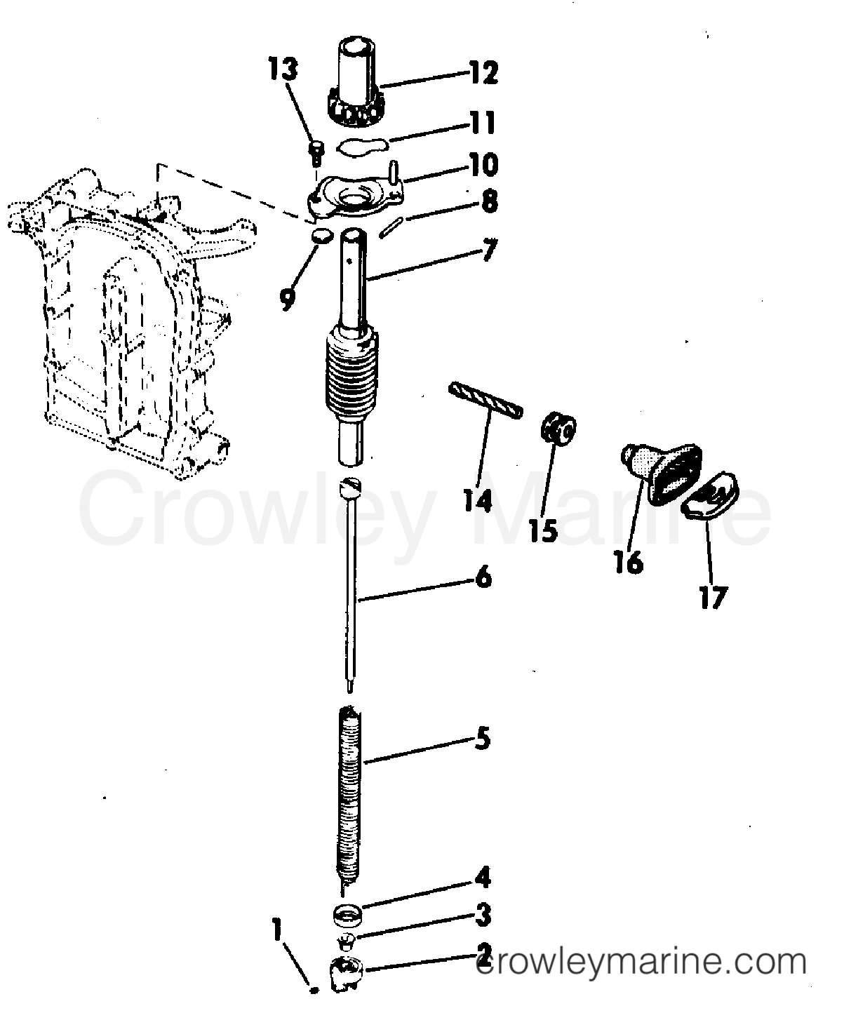 1972 Outboard 9.5 - 9RL72M - REWIND STARTER