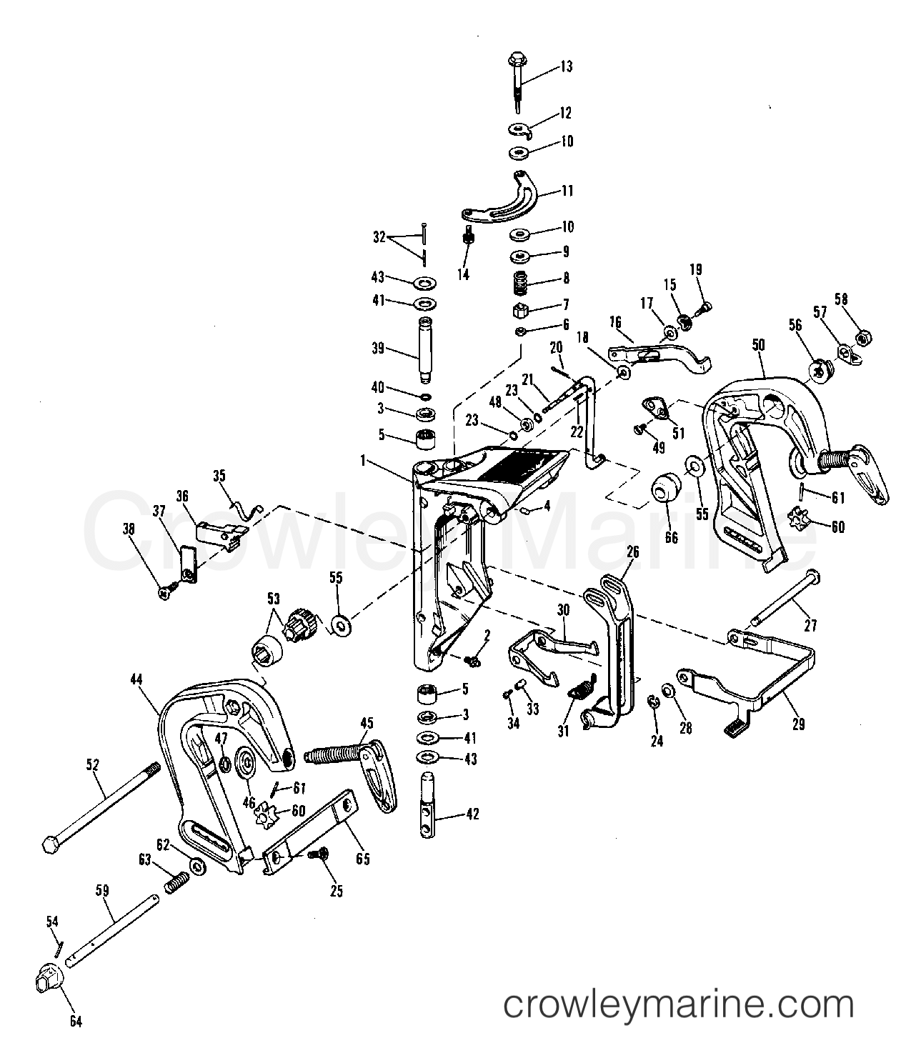1968 Outboard 9.5 - MQL-14E - STERN BRACKET GROUP