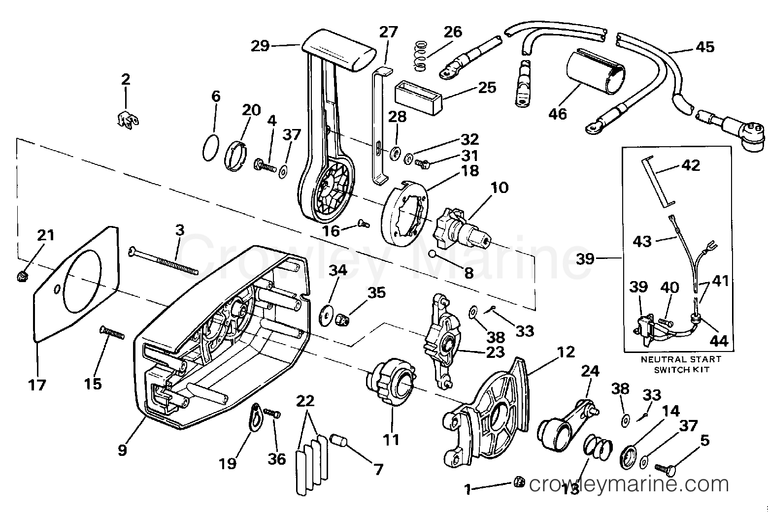 1986 Outboard 28 - E28ELCDS - REMOTE CONTROL - SURFACE MOUNT