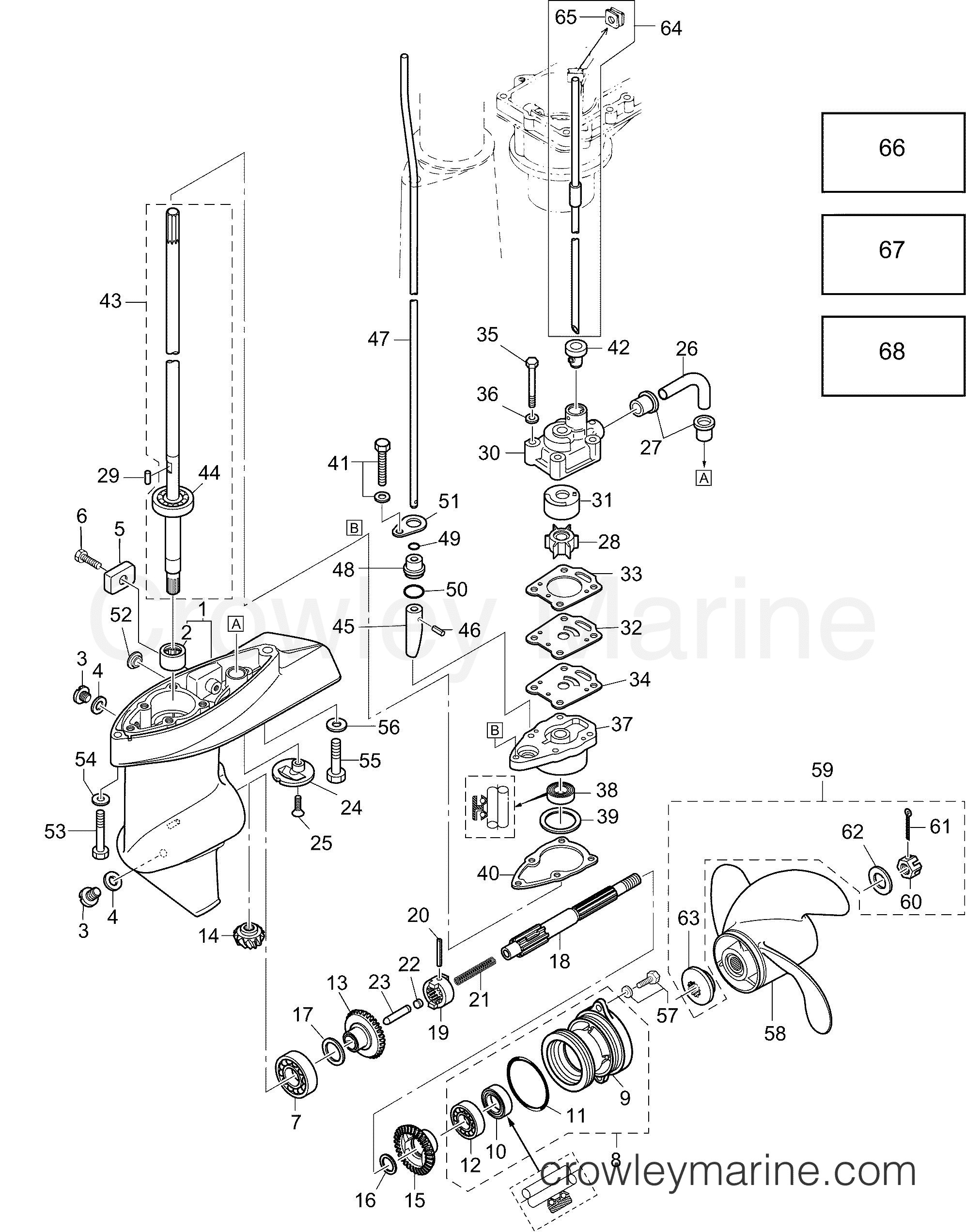 AB Outboard 6 PORTABLE - E6RGL4ABA - GEARCASE