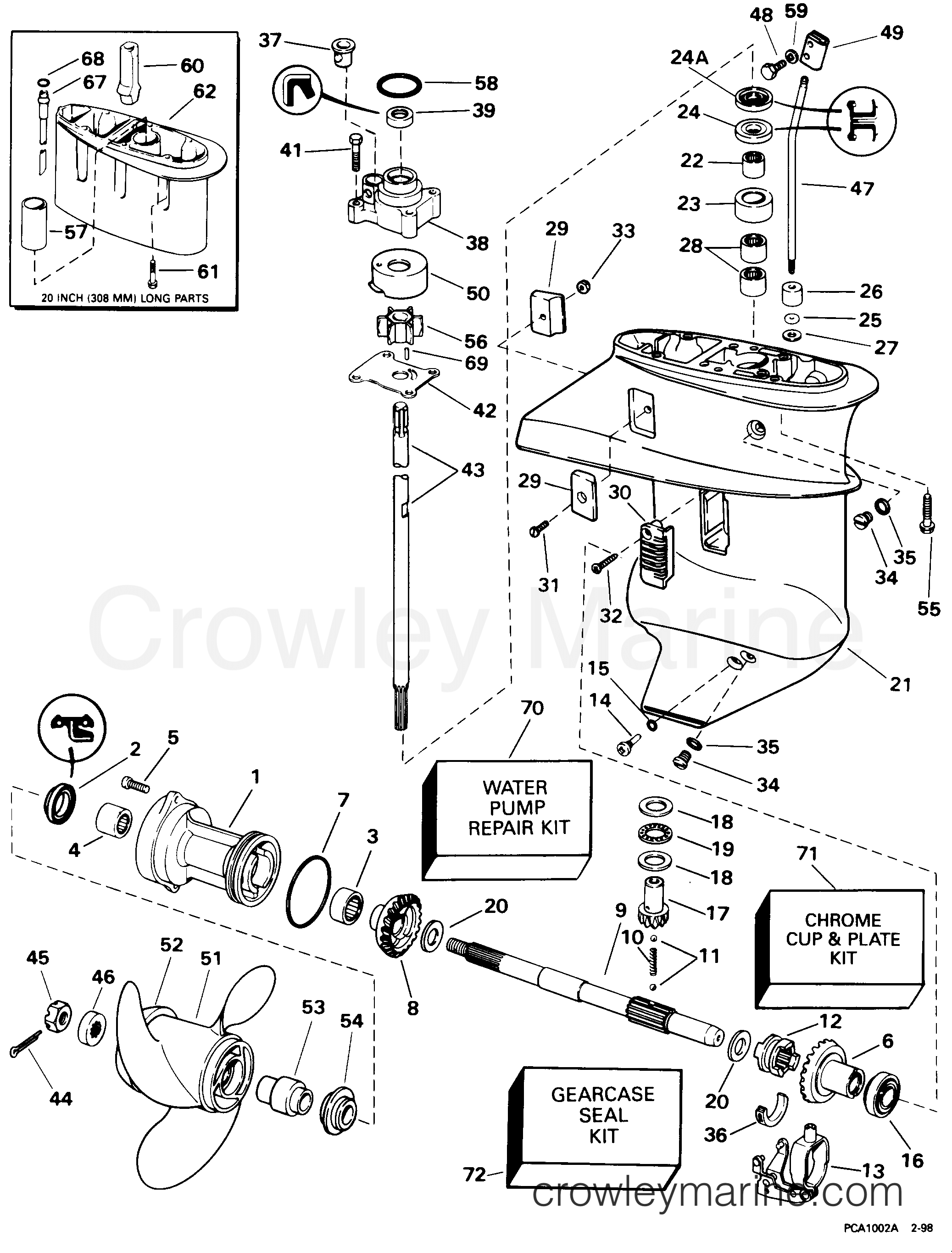 1998 Outboard 10 - SJ10RPLY - GEARCASE