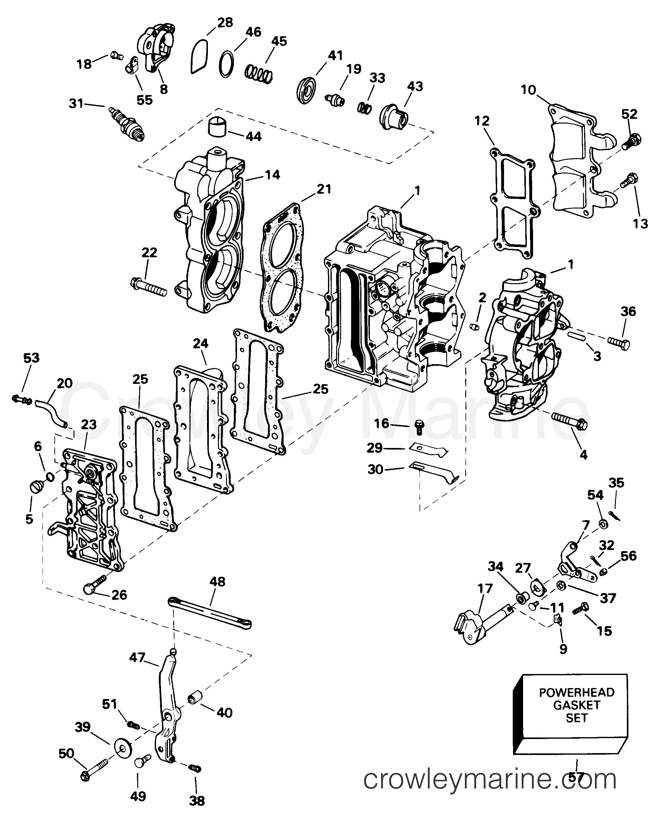 1998 Outboard 10 - SJ10RPLY - CYLINDER & CRANKCASE