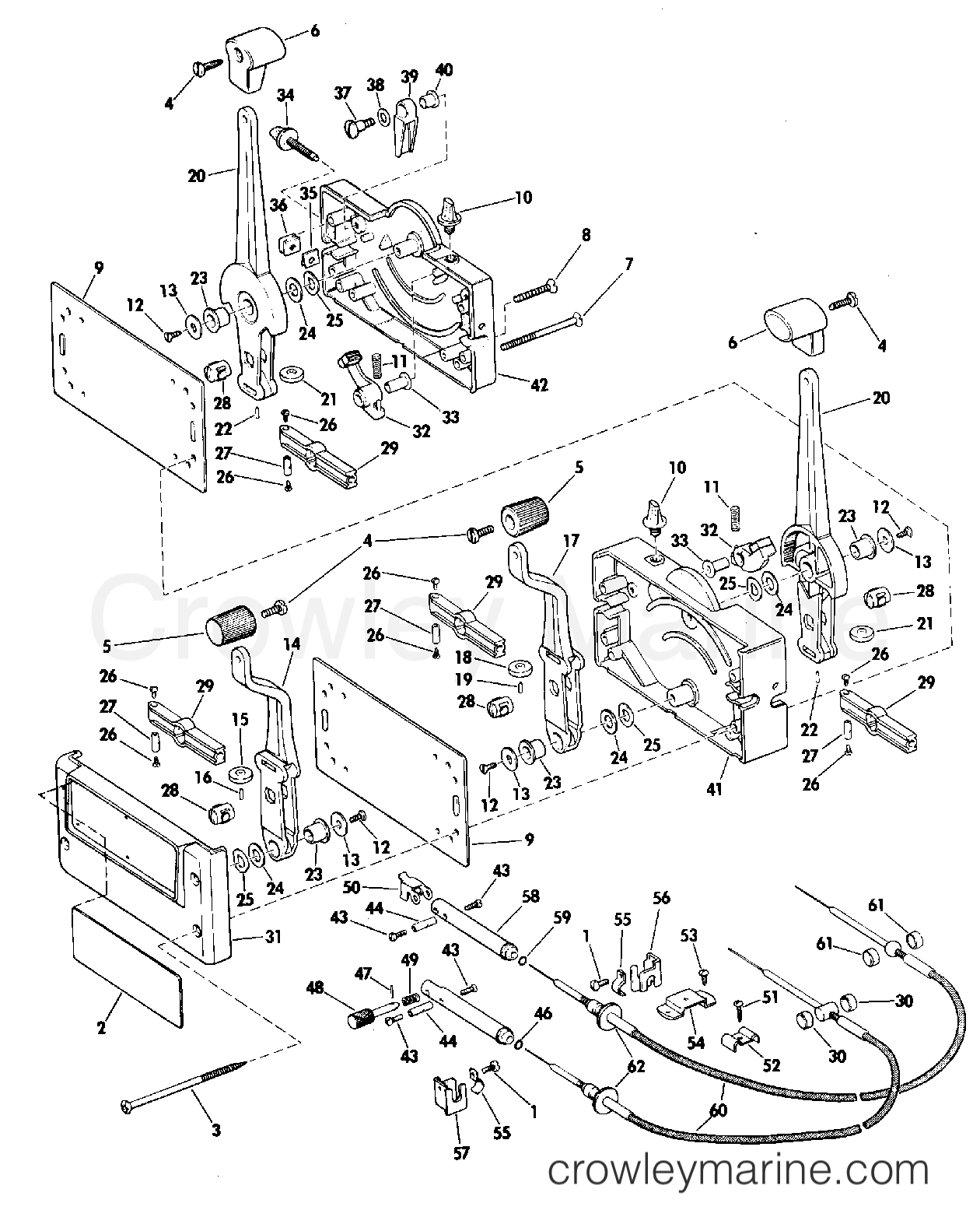1975 Rigging Accessories - Remote Controls - REMOTE CONTROL TWIN MOTOR