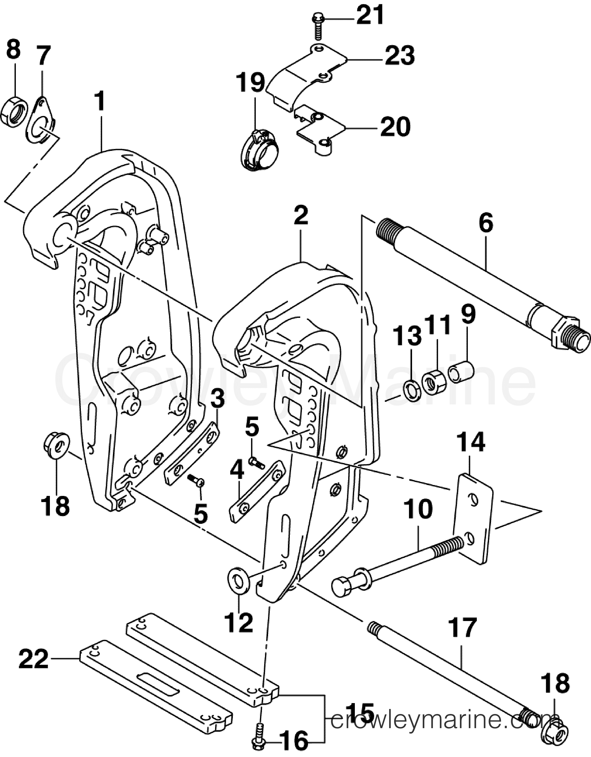 2006 Outboard 200 - BJ200CX4DC - STERN BRACKET