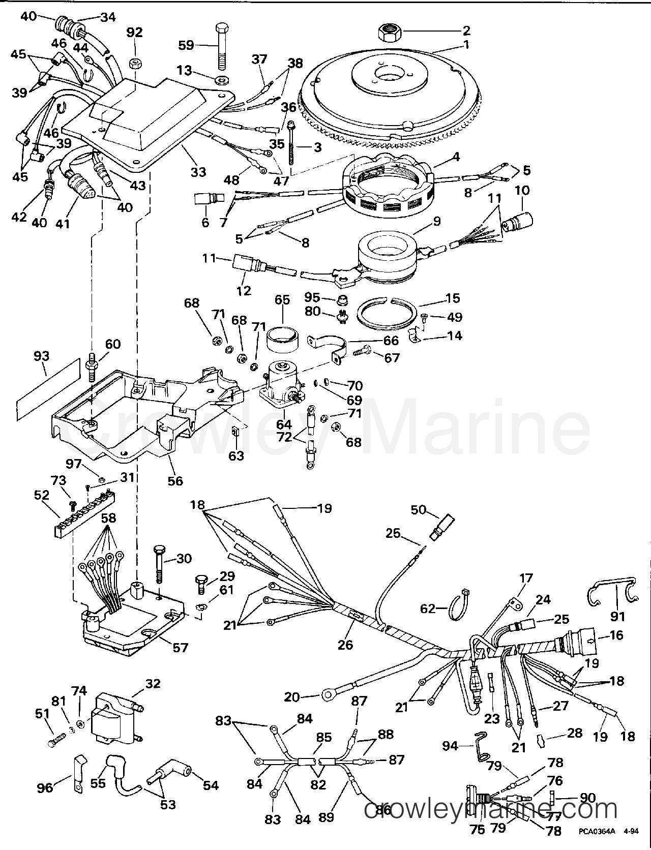 1994 Outboard 140 - J140TLARR - IGNITION SYSTEM