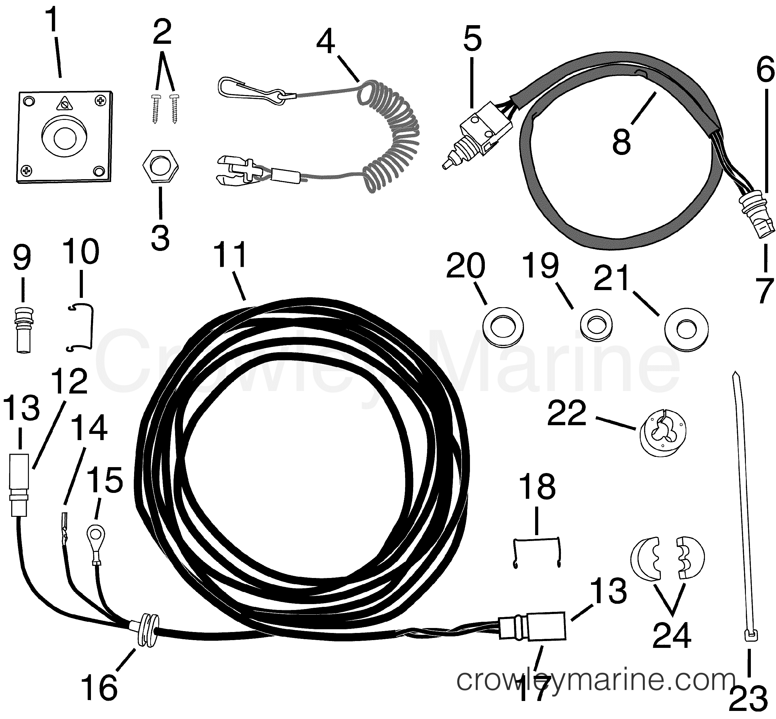 2005-2010 Rigging Accessories - Instruments - STOP SWITCH - 4 THRU 55 HP