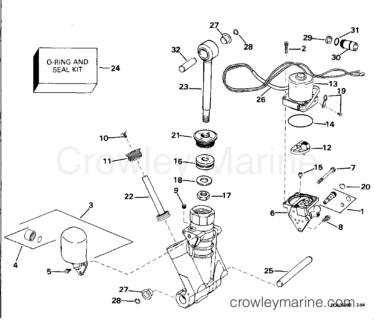 12345様 POWER TRIM/TILT HYDRAULIC ASSEMBLY - 1994 Outboard 185 E185ESERK