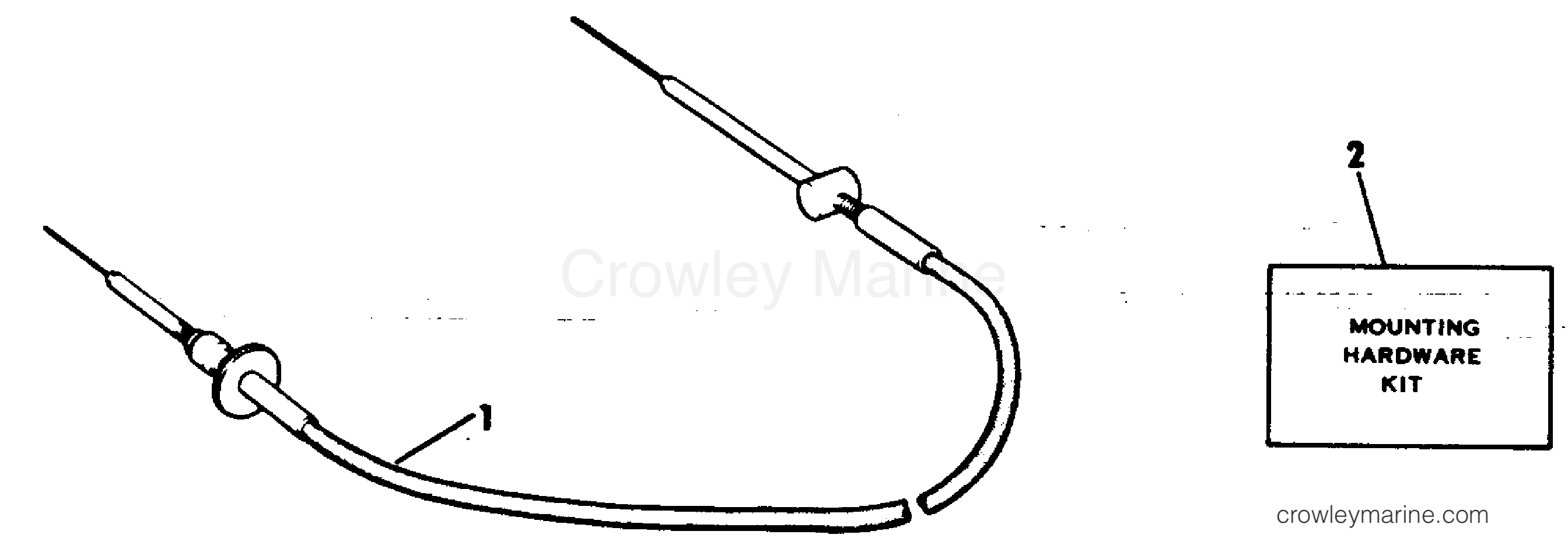 1979 Rigging OMC Stern Drive - All Models - OMC LONG-LIFE TM CABLES