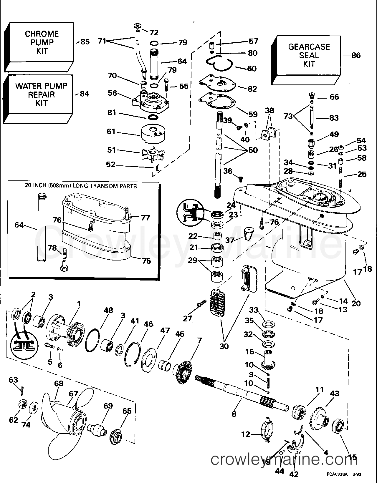 1995 Outboard 30 - J30REOB - GEARCASE