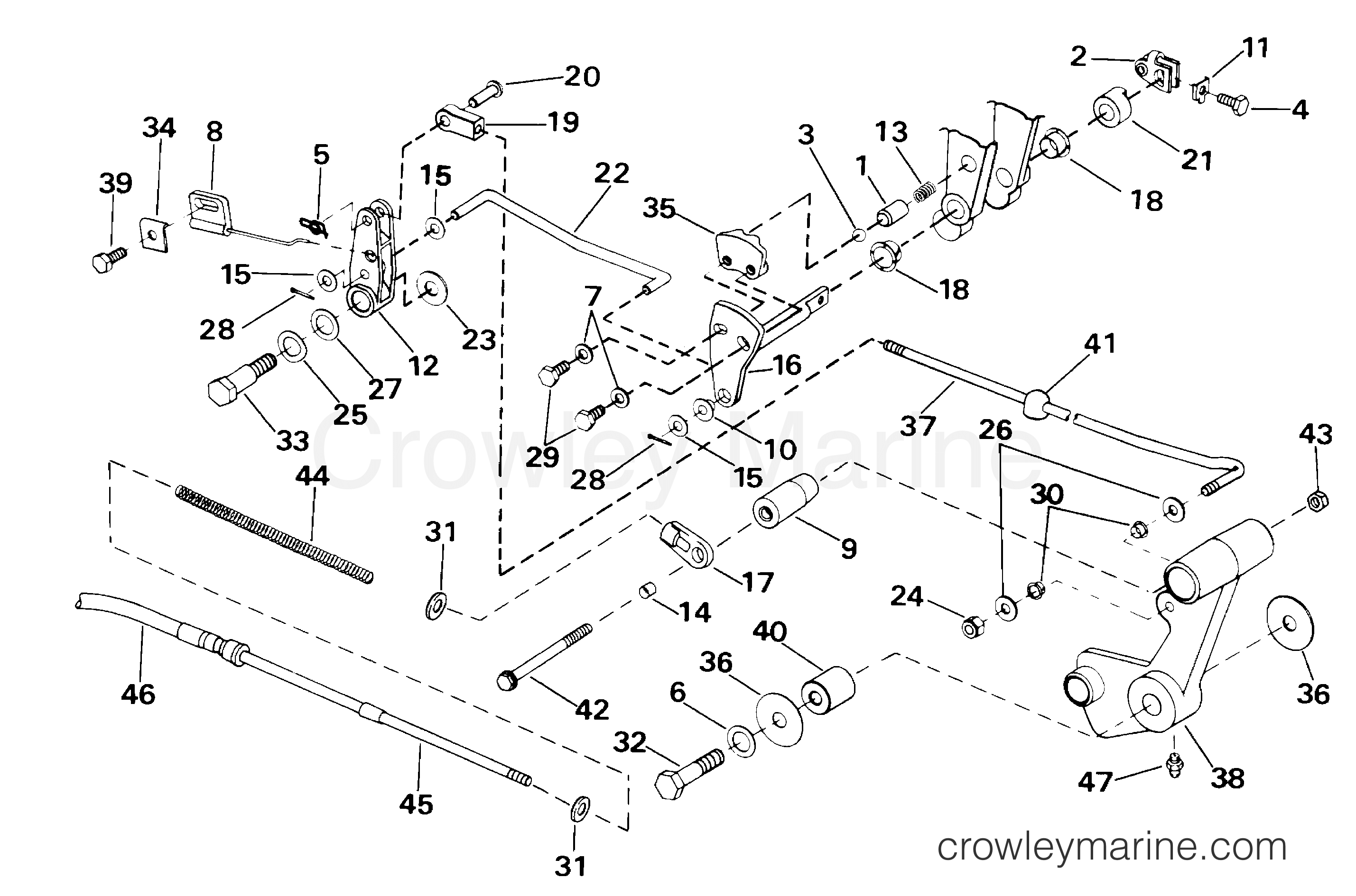 2001 Outboard 30 - J30JRSIE - SHIFT LINKAGE