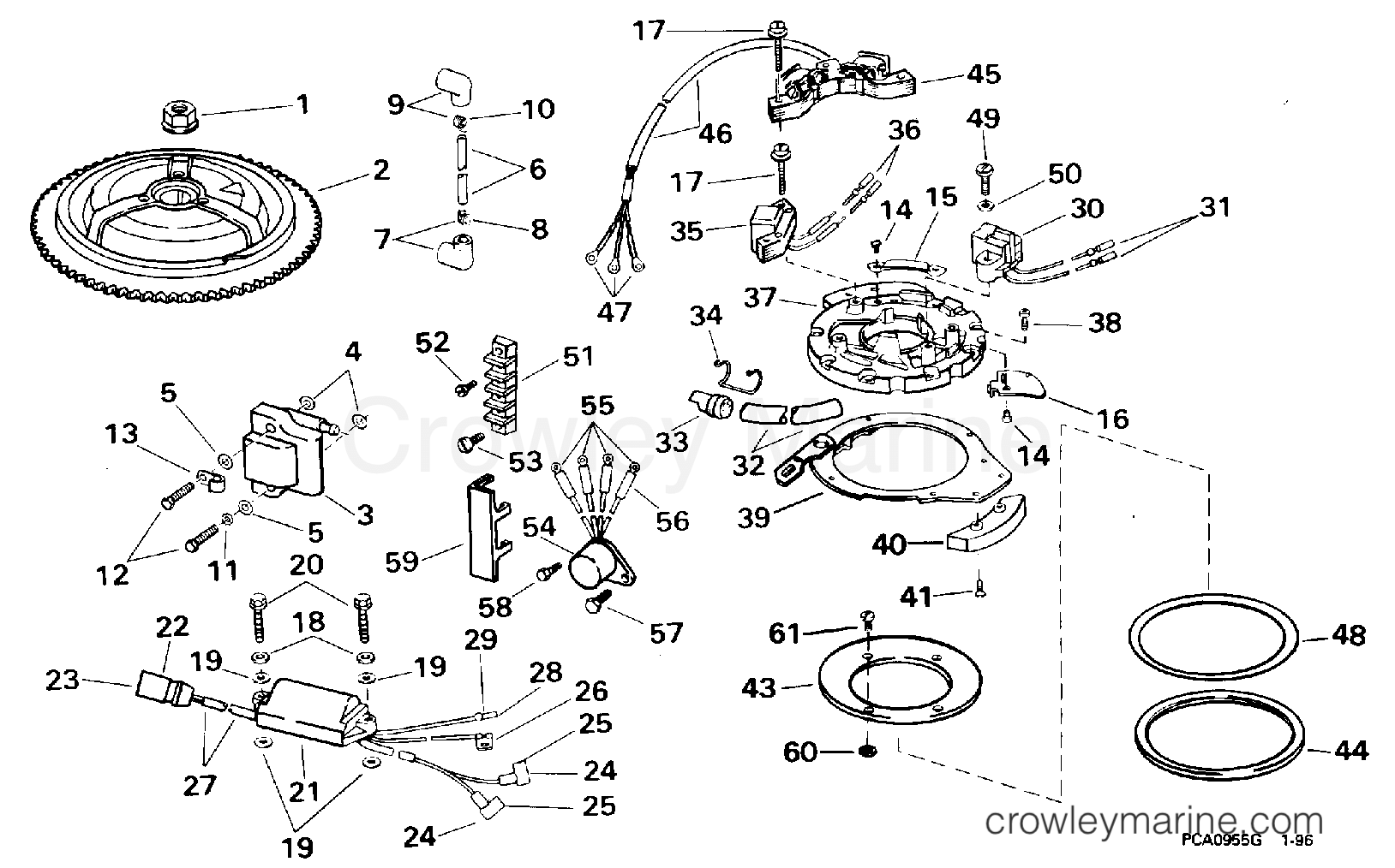 1996 Outboard 25 - J25TELEDA - IGNITION
