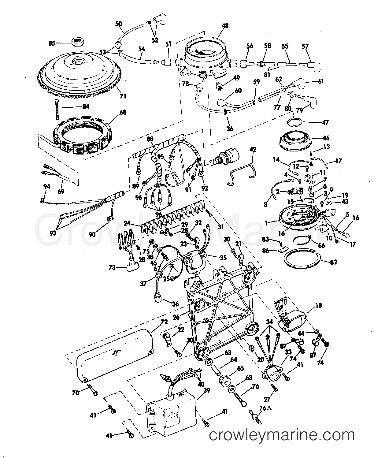 1972 Outboard 85 - 85293R - IGNITION SYSTEM