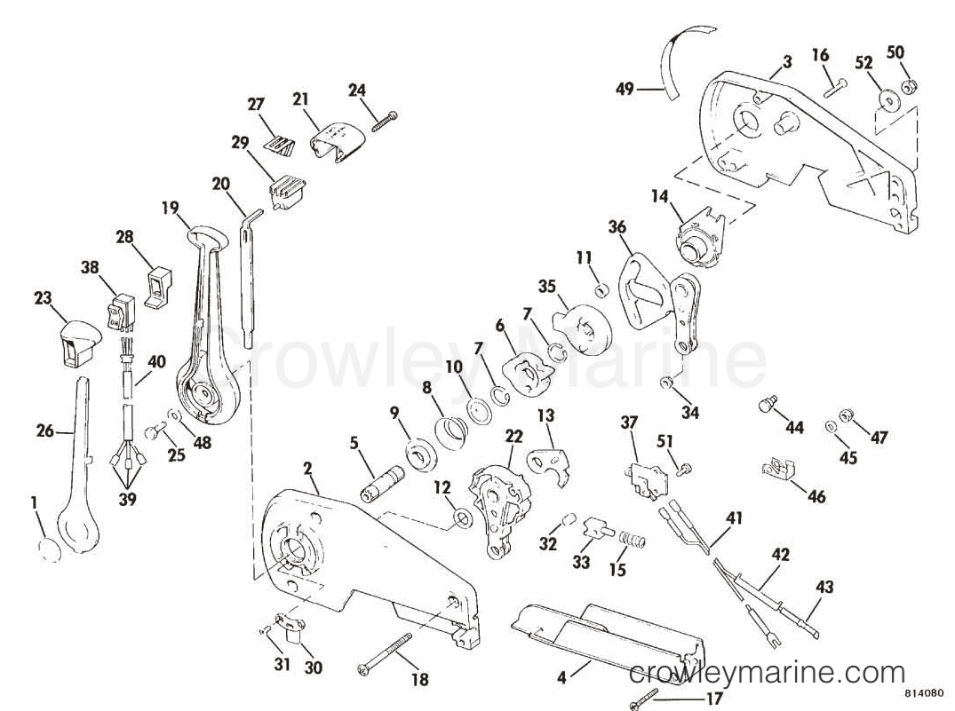 1982 Sea Drive 2.5L - 1ABLCN - REMOTE CONTROL ASSEMBLY - SINGLE LEVER