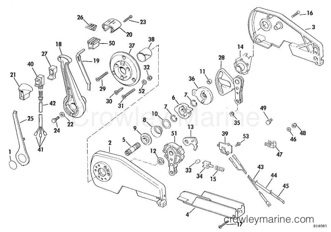 1983 Sea Drive 2.6L - 1AALCTR - REMOTE CONTROL ASSEMBLY CONCEALED SIDE MOUNT