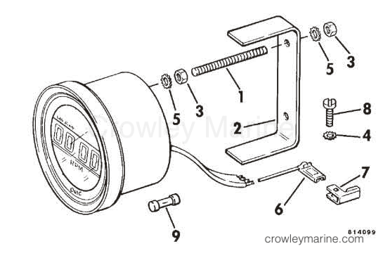 1982 Sea Drive 2.5L - 1ABLCN - QUARTACH√§ TACHOMETER FLUSH MOUNT