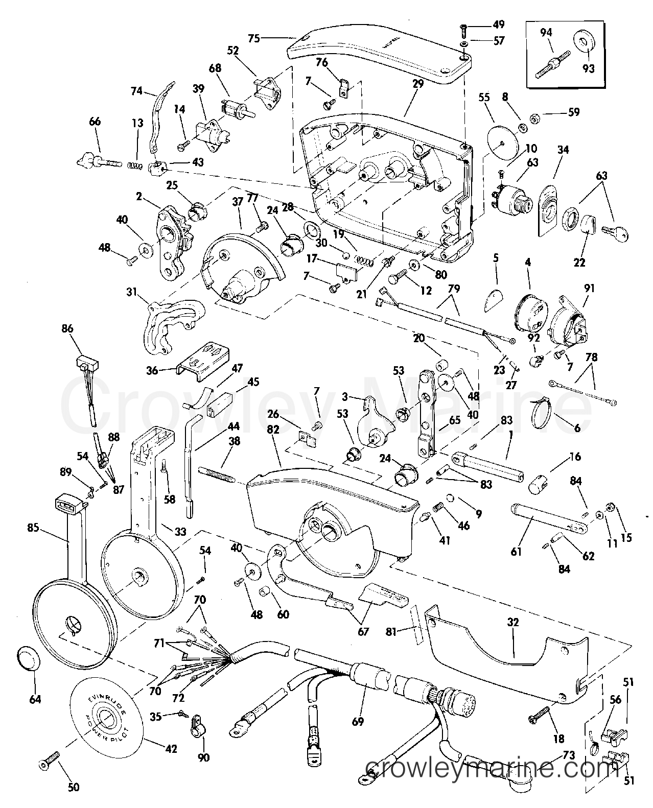 1978 Outboard 150 - 150849S - REMOTE CONTROL