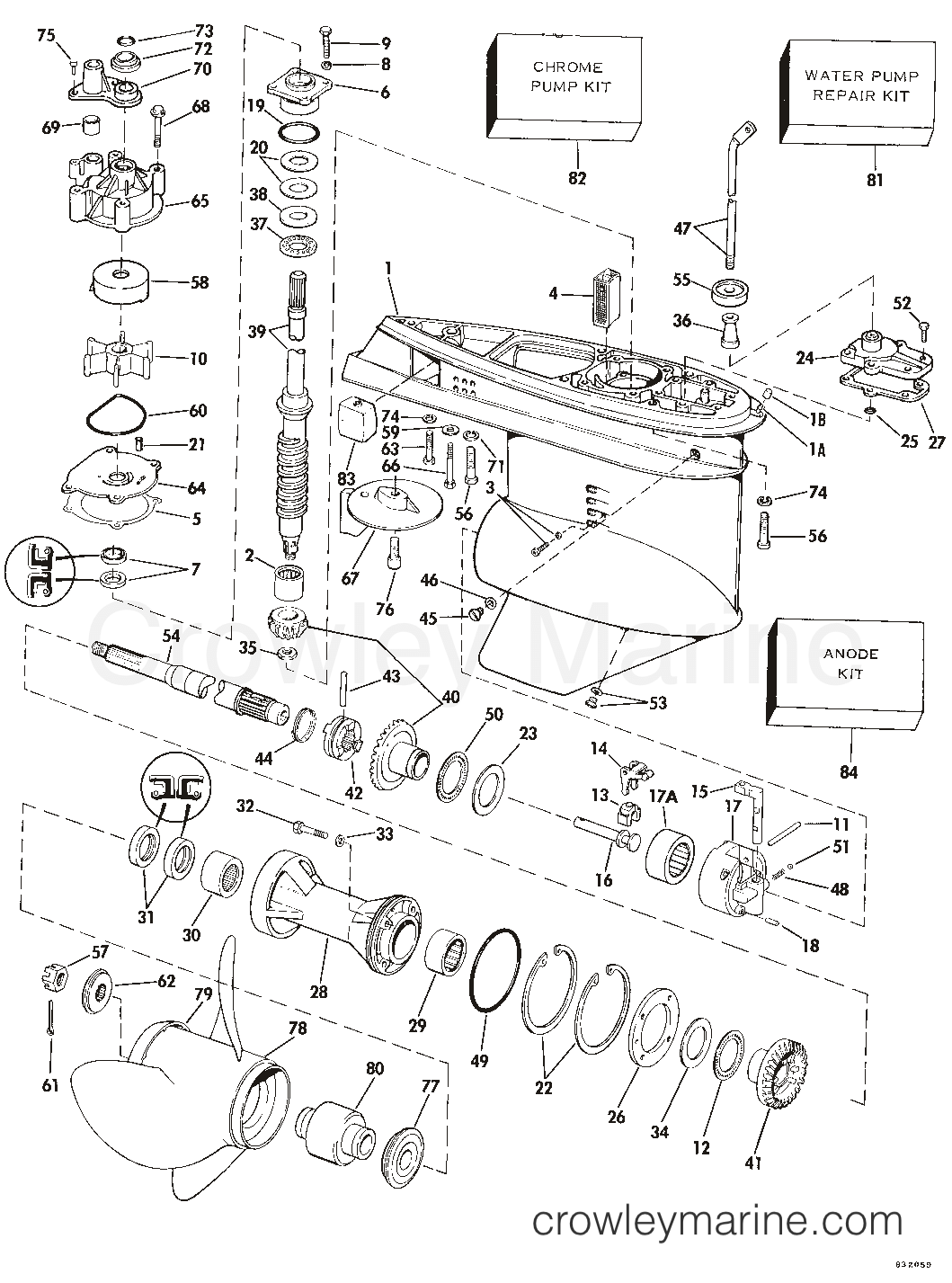 1983 Sea Drive 1.6L - 2BAXCTR - GEARCASE