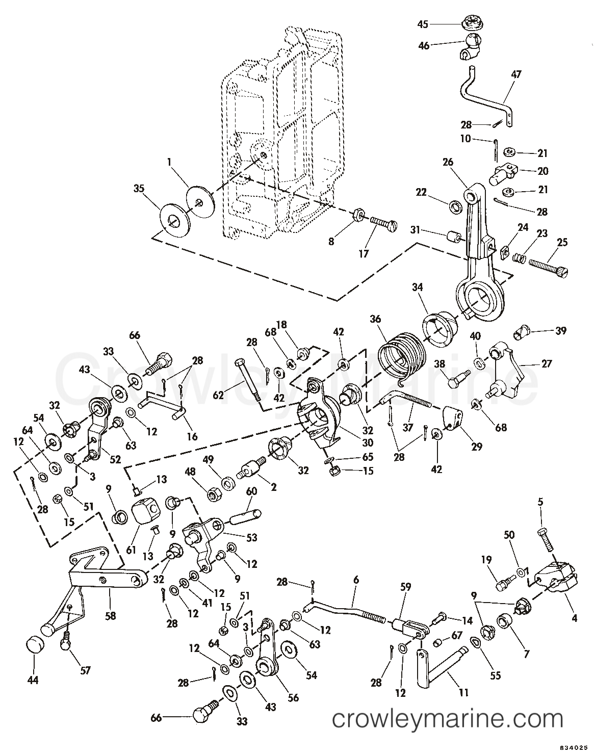 1983 Sea Drive 1.6L - 2BBLCTR - SHIFT AND THROTTLE LINKAGE