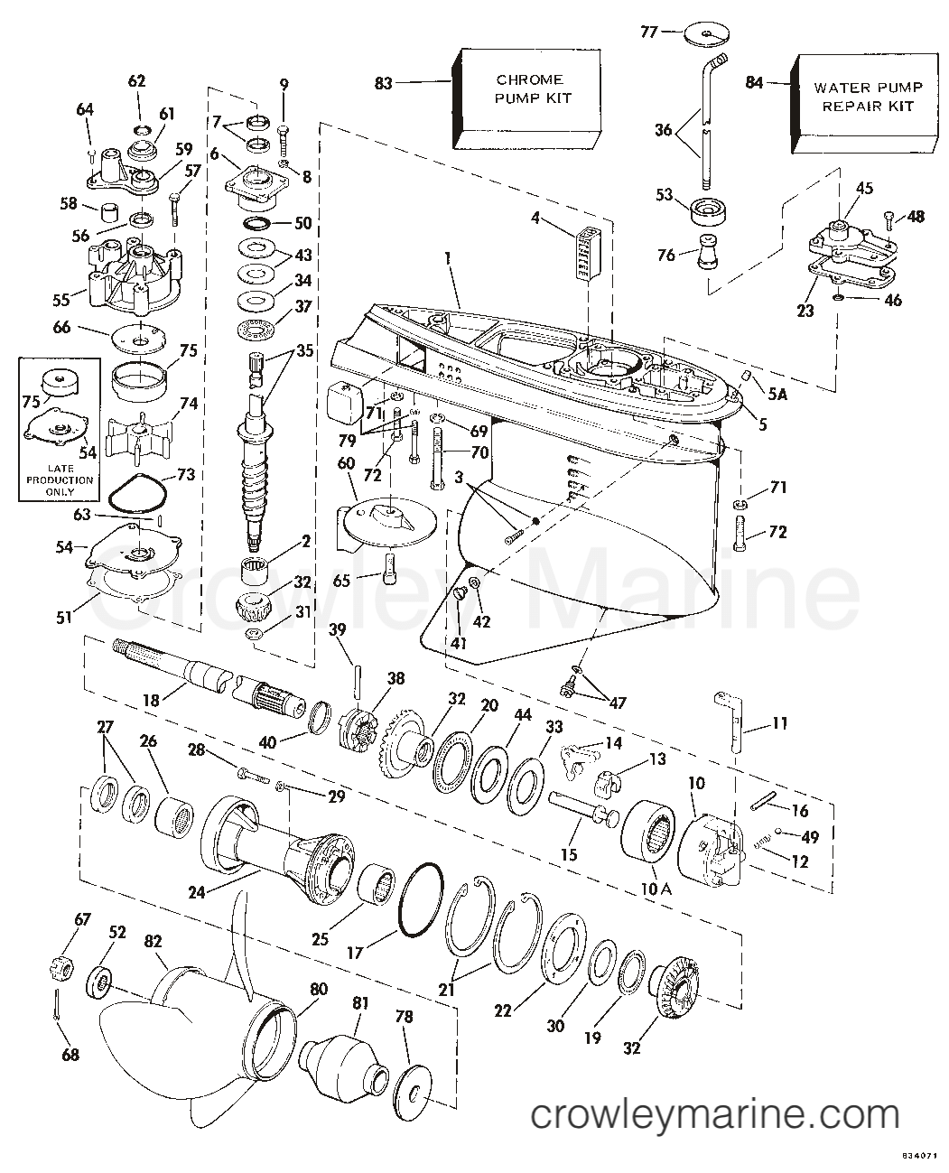 1982 Sea Drive 2.5L - 1ABLCN - GEARCASE