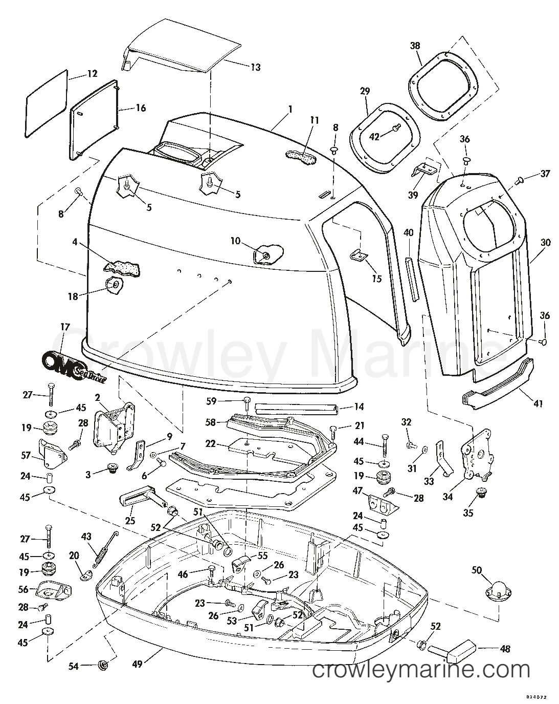 1983 Sea Drive 2.6L - 1AALCTR - ENGINE COVER