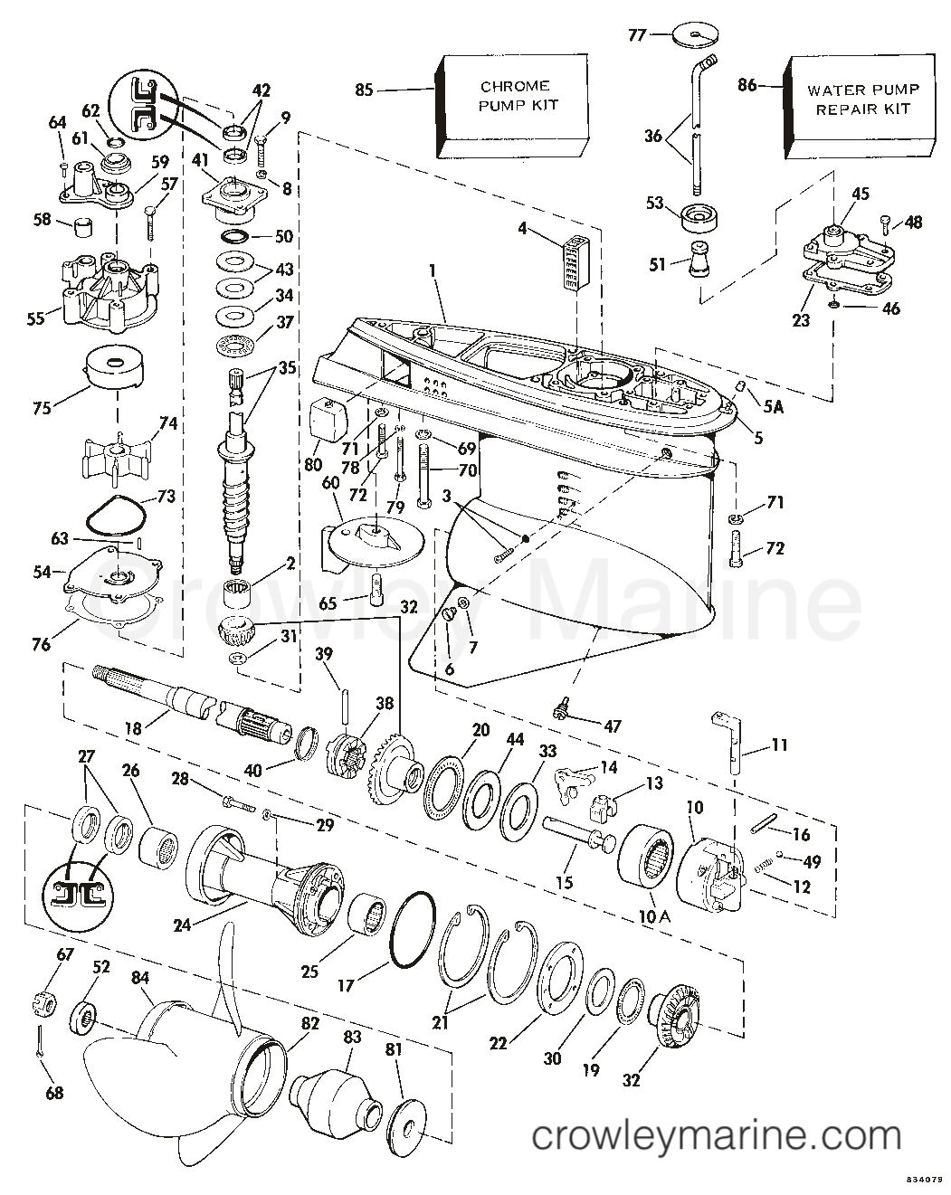 1983 Sea Drive 2.6L - 1AAXCTR - GEARCASE