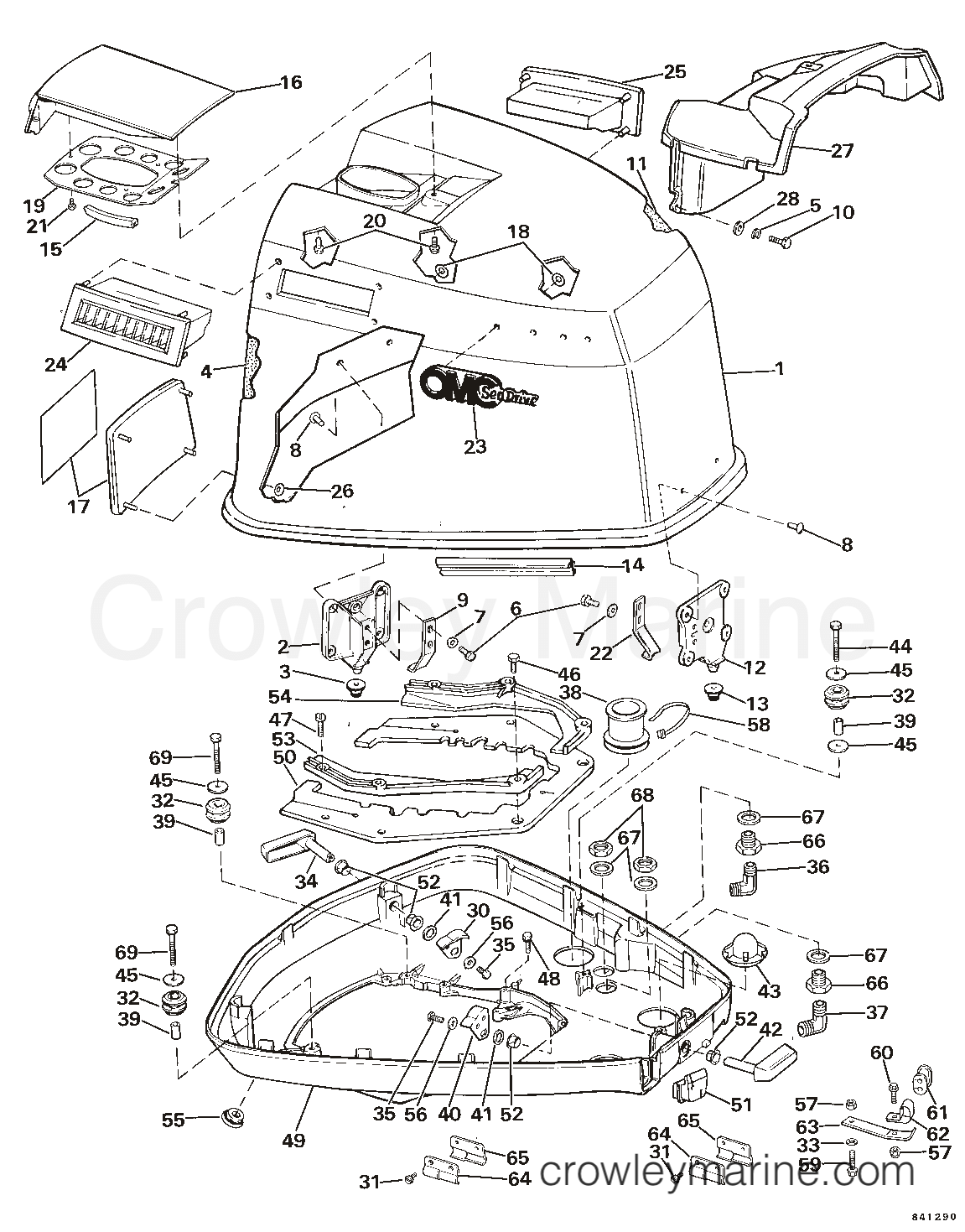 1985 Sea Drive 1.6L - Hydraulic - XL - 2BAXCOM - ENGINE COVER