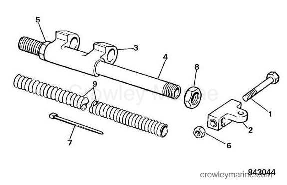 1990 Rigging OMC Sea Drive - All Models - DUAL CABLE STEERING KIT - PARALLEL ENTRY - 1.6 LITRE MECHANICAL STEERING