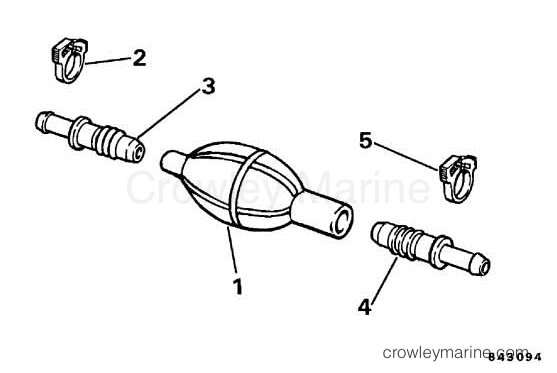 1984 Rigging OMC Sea Drive - All Models - PRIMER BULB KIT