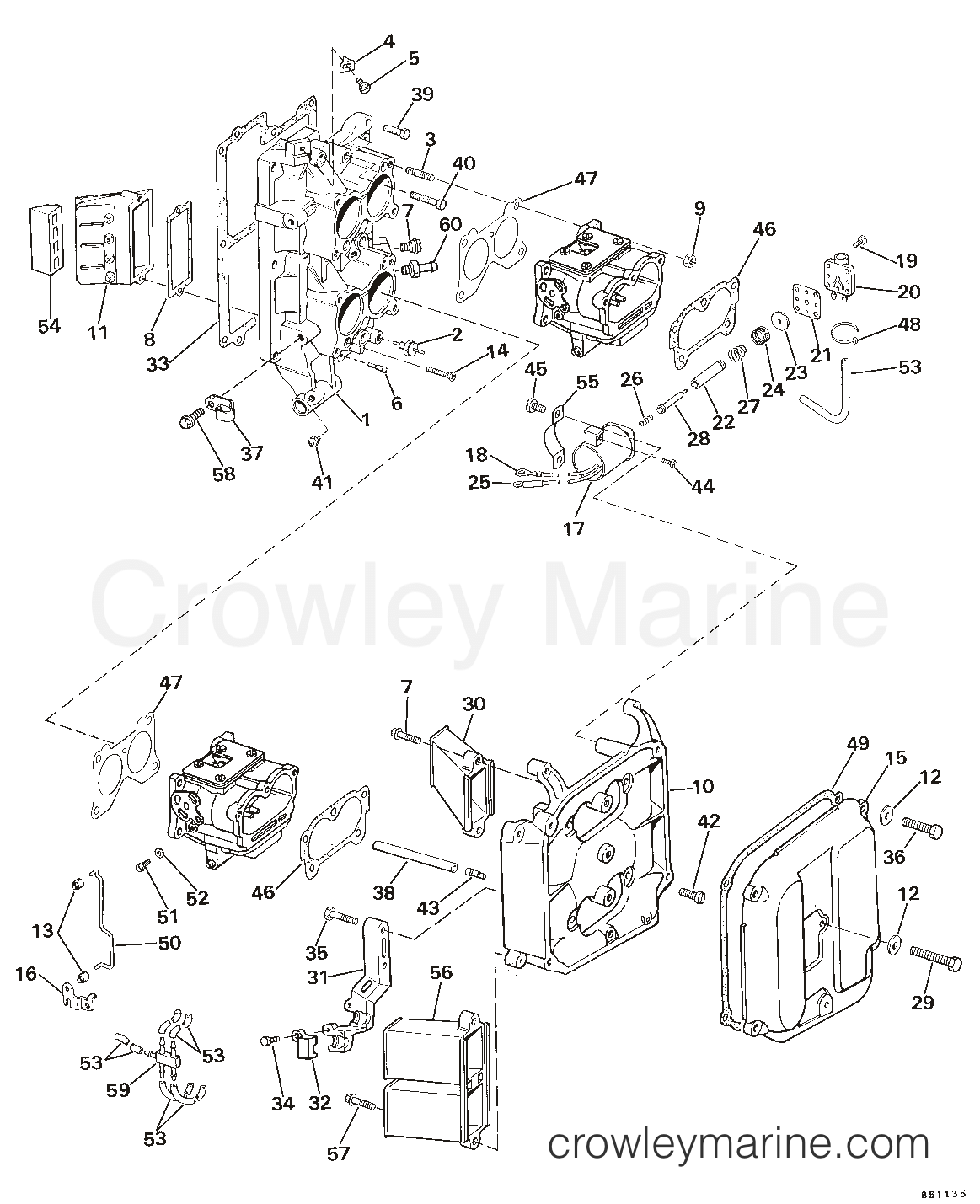 1985 Sea Drive 1.6L - Mechanical - XL - 2BBLCOM - INTAKE MANIFOLD