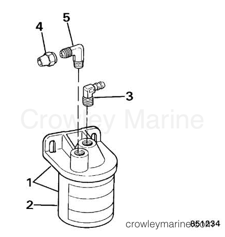 1988 Rigging OMC Sea Drive - All Models - FUEL FILTER
