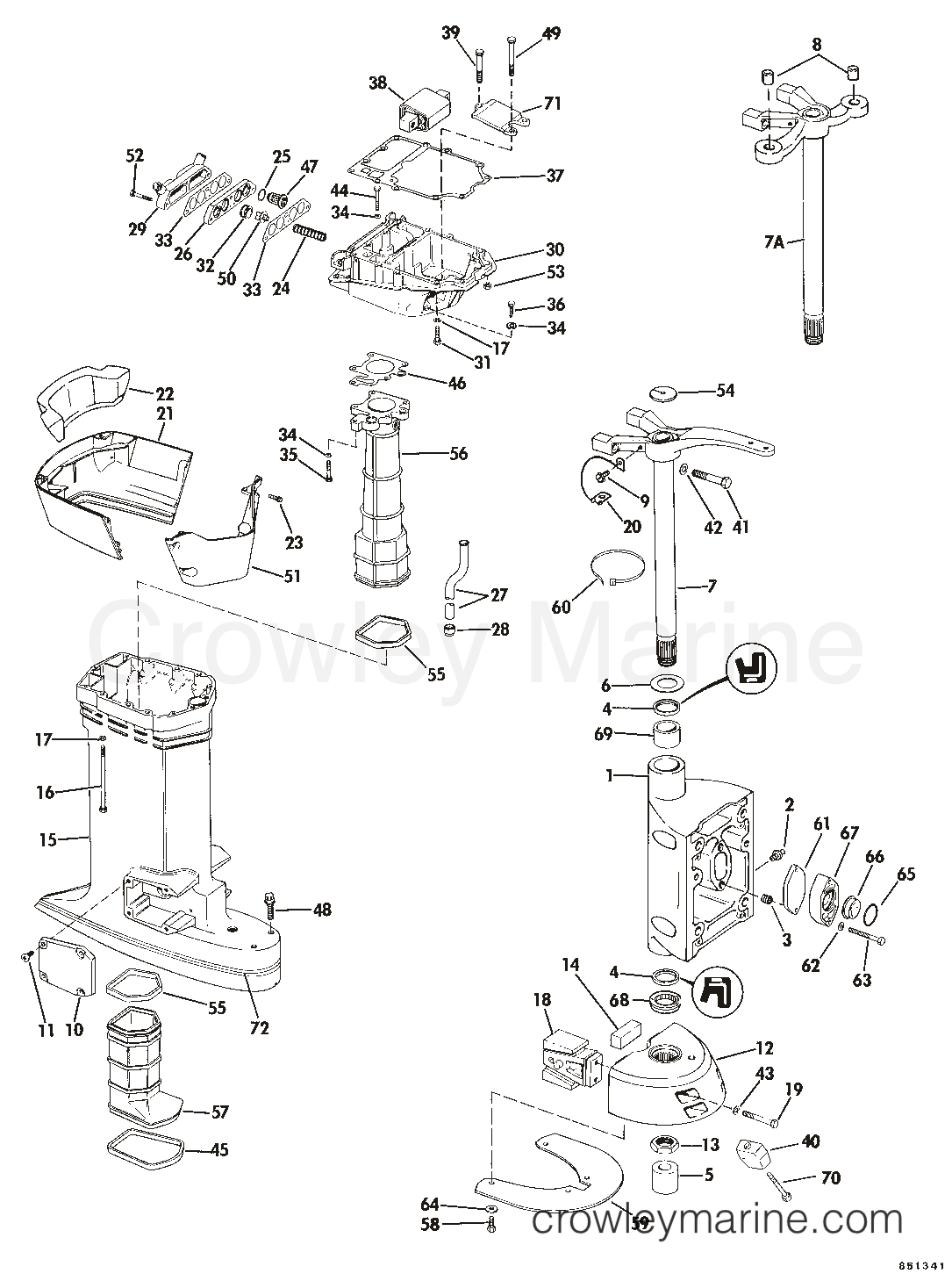 1985 Sea Drive 1.6L - Mechanical - XL - 2BBLCOM - MID-SECTION