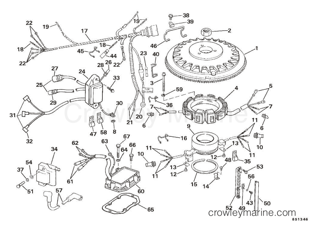 1985 Sea Drive 2.6L - Hydraulic - XL - 1CCXCOM - IGNITION SYSTEM - 35 AMP